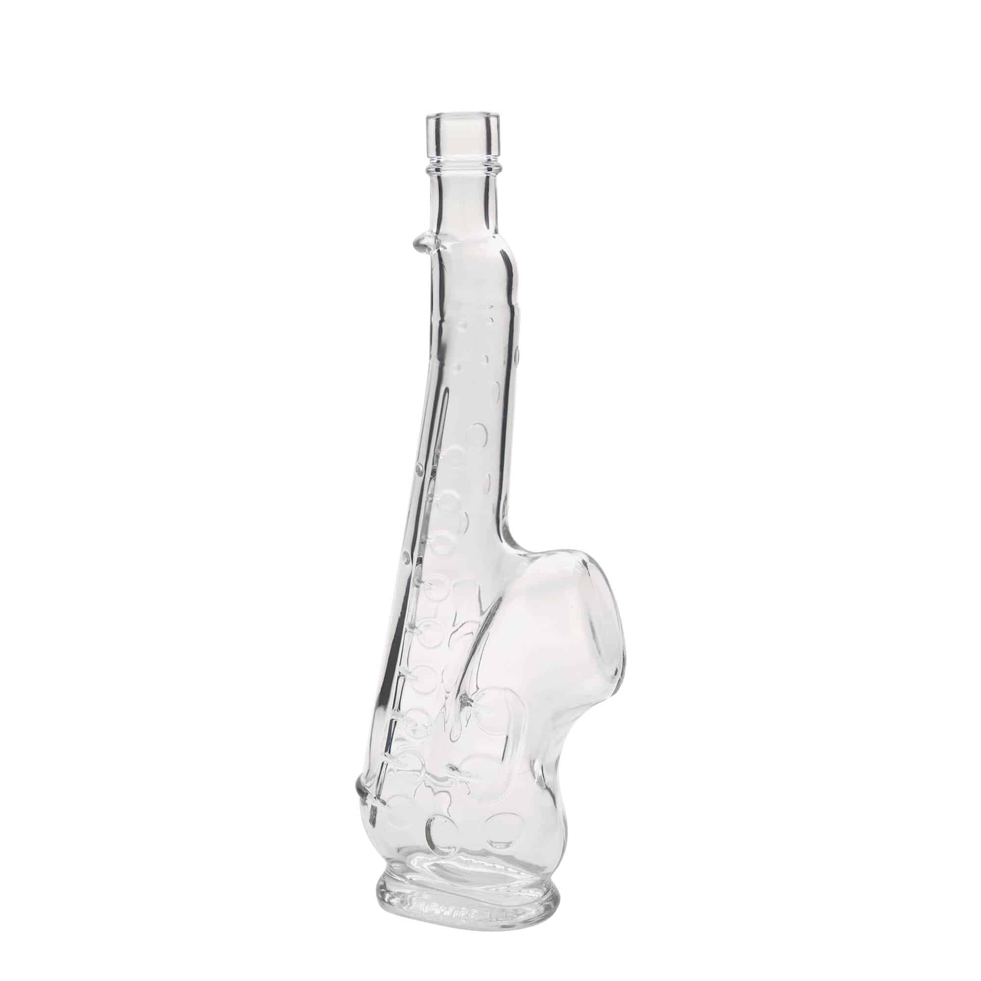 500 ml Glasflasche „Saxophon“, Mündung: Kork