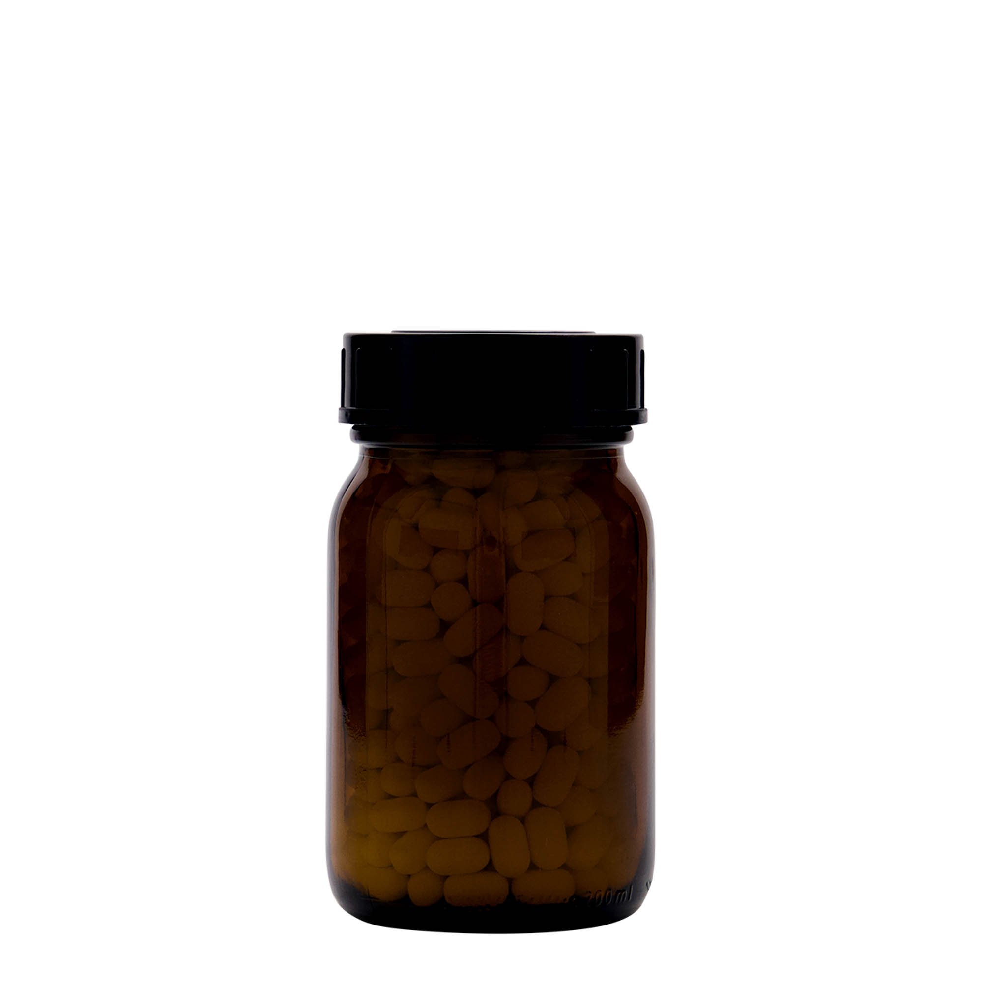 200 ml Weithalsglas, braun, Mündung: DIN 55 200 ml Weithalsglas, braun, Mündung: DIN 55