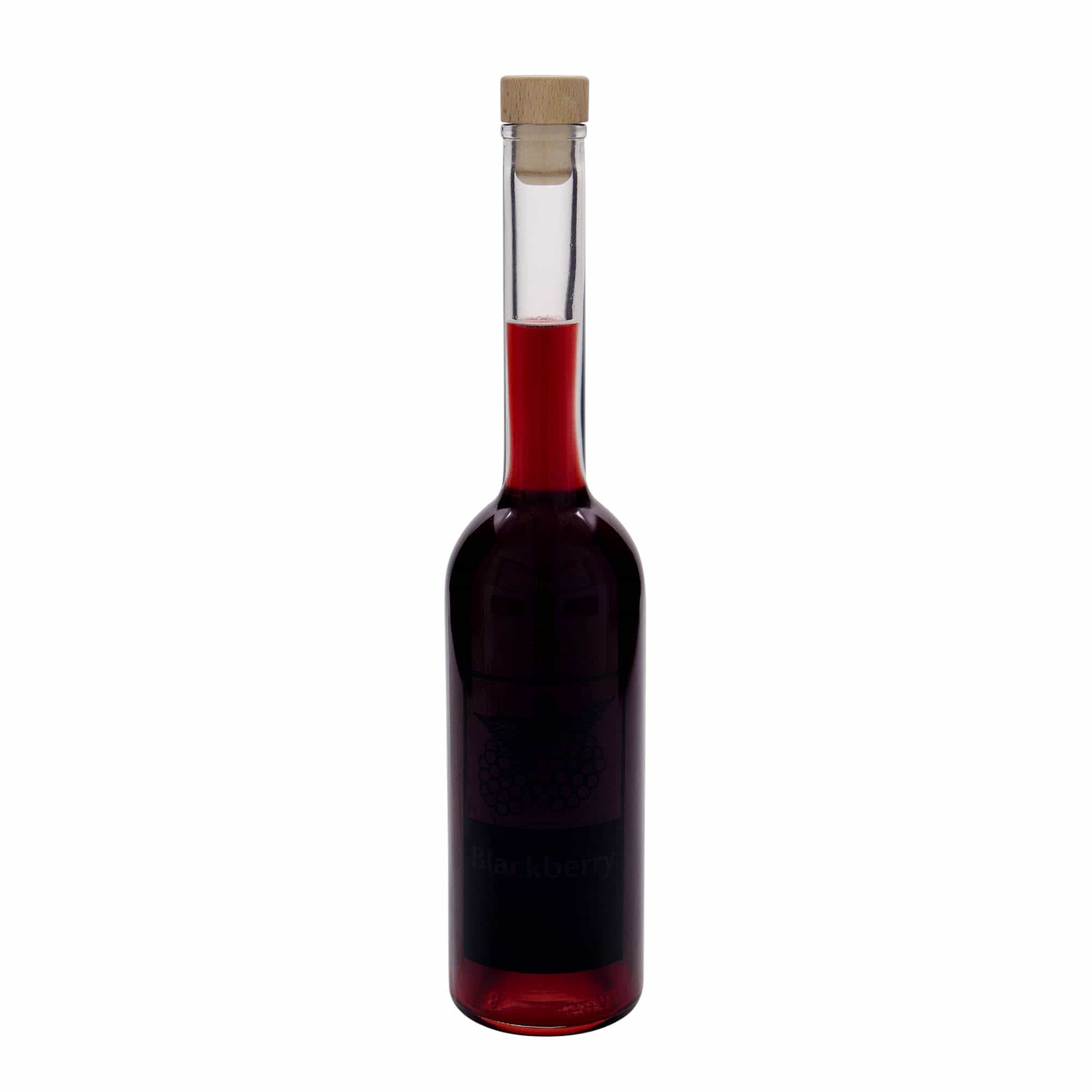 500 ml Glasflasche 'Opera', Motiv: Blackberry, Mündung: Kork