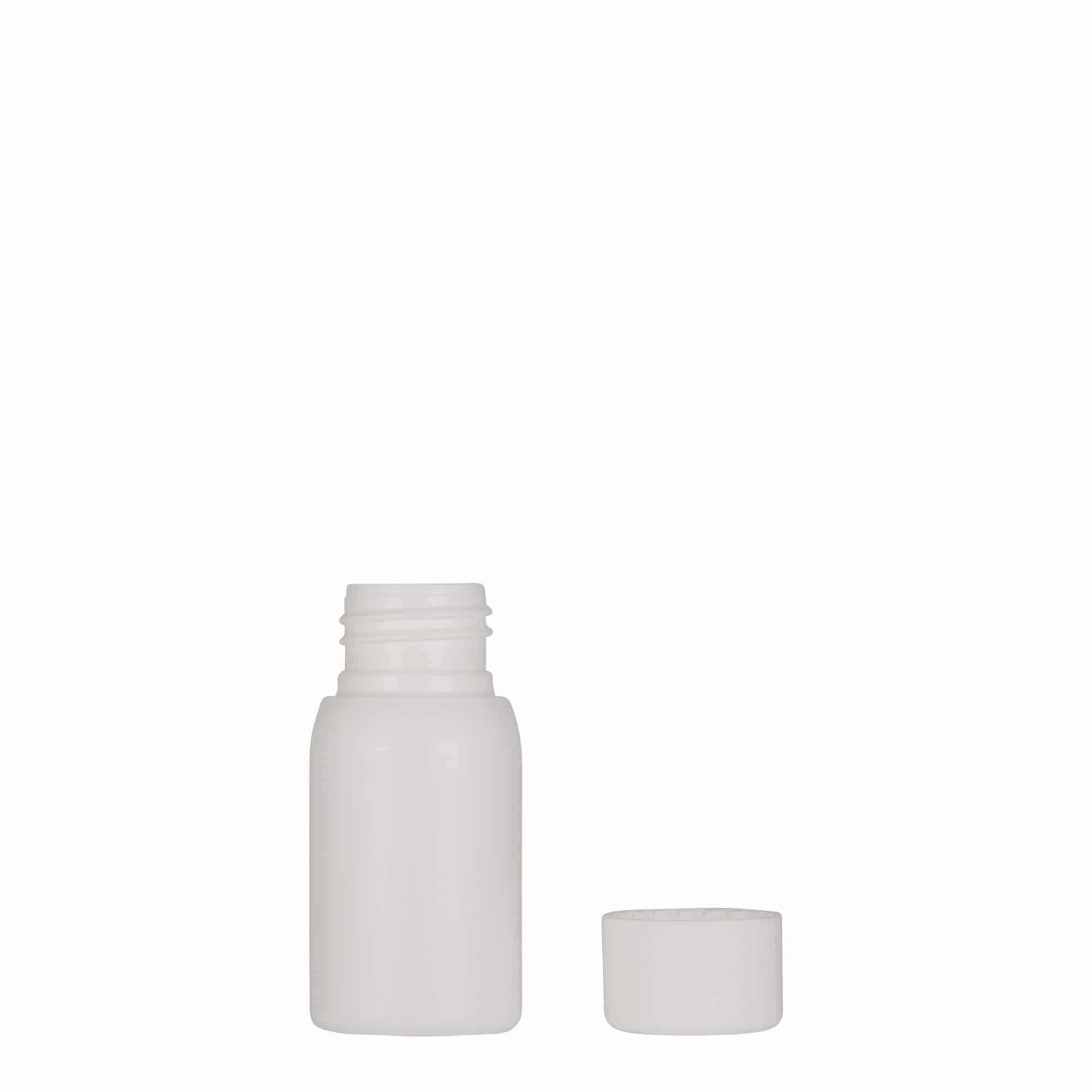 30 ml Kunststoffflasche 'Tuffy', HDPE, weiß, Mündung: 24/410