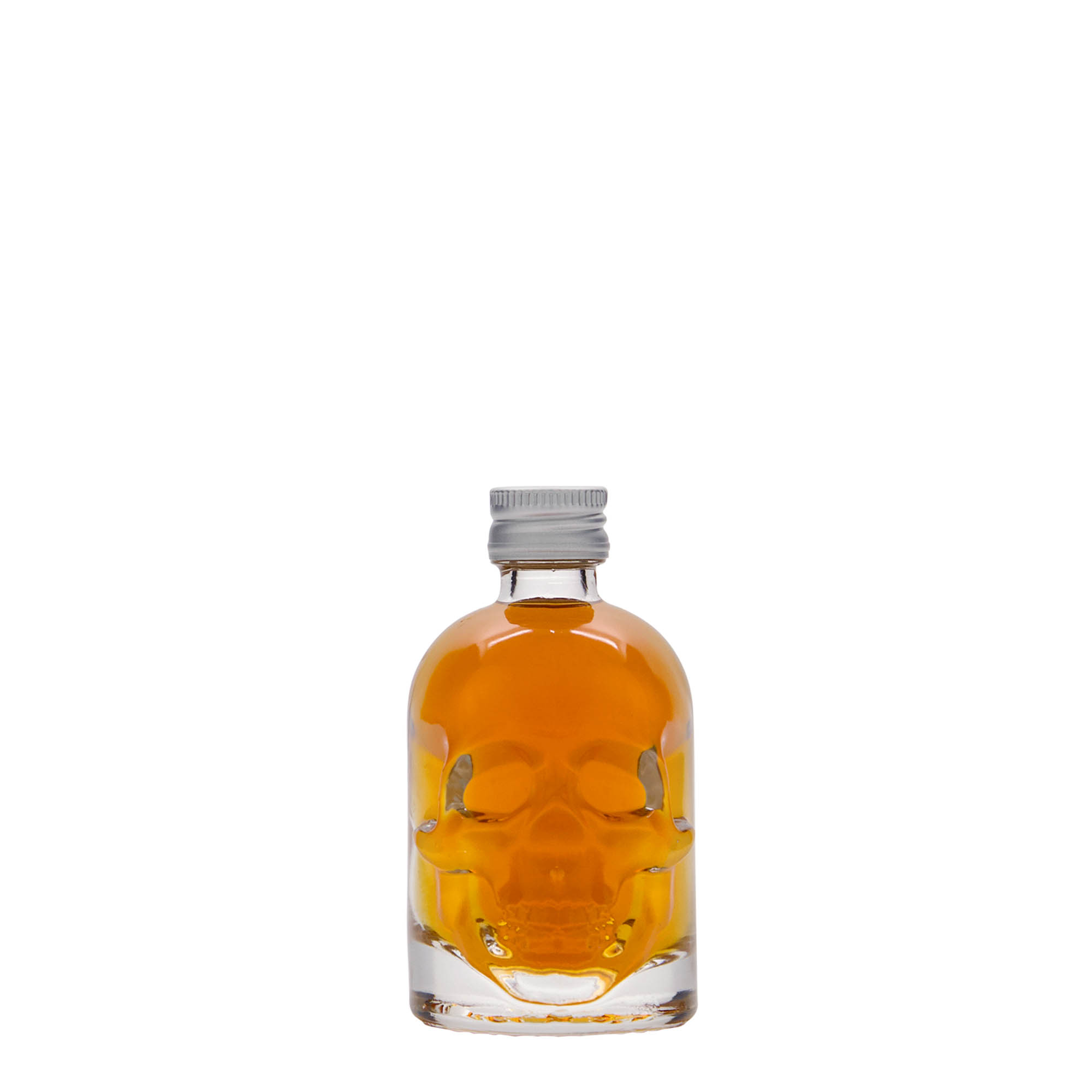 50 ml Glasflasche „Totenkopf“, Mündung: PP 18