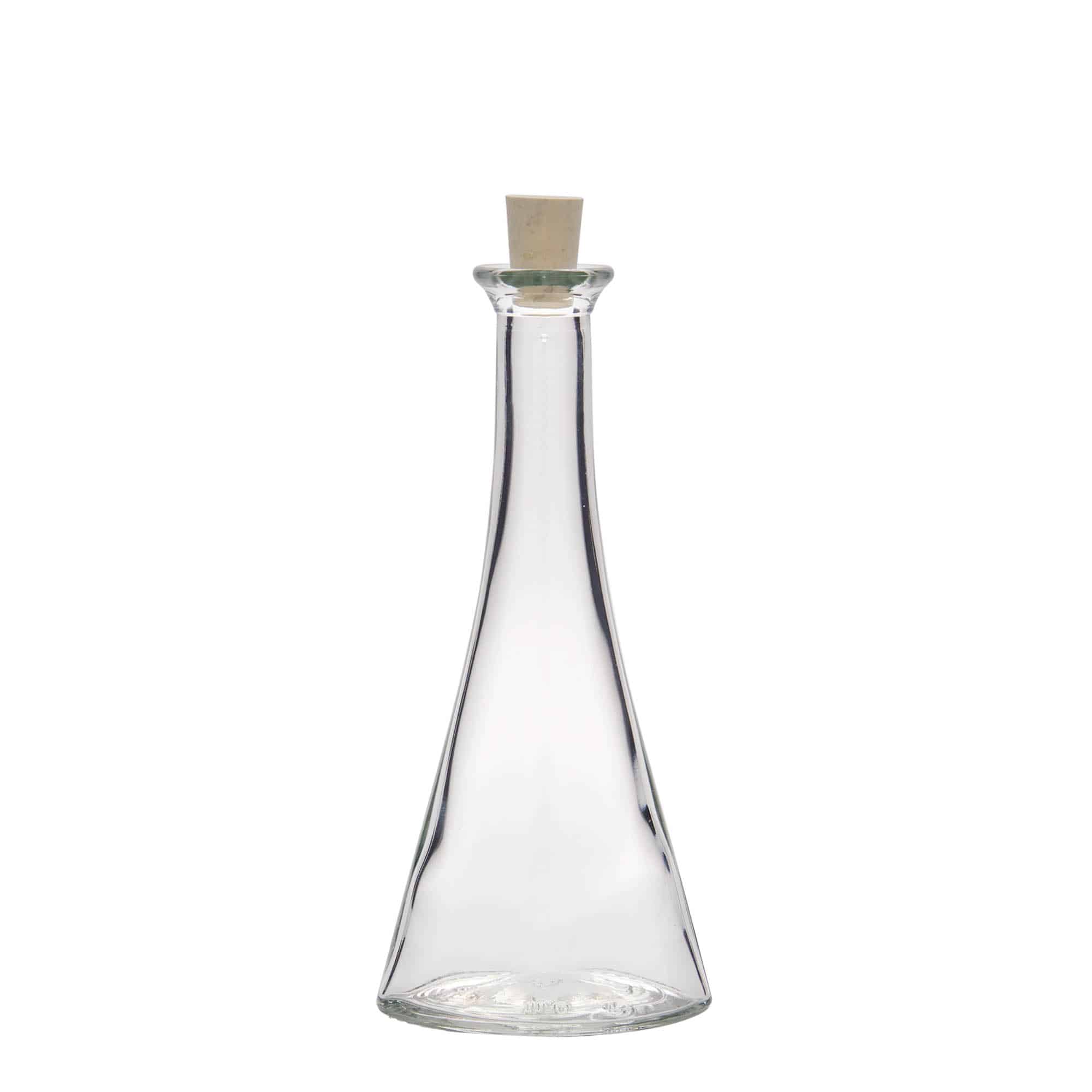 100 ml Glasflasche 'Veronica', halbrund, Mündung: Kork