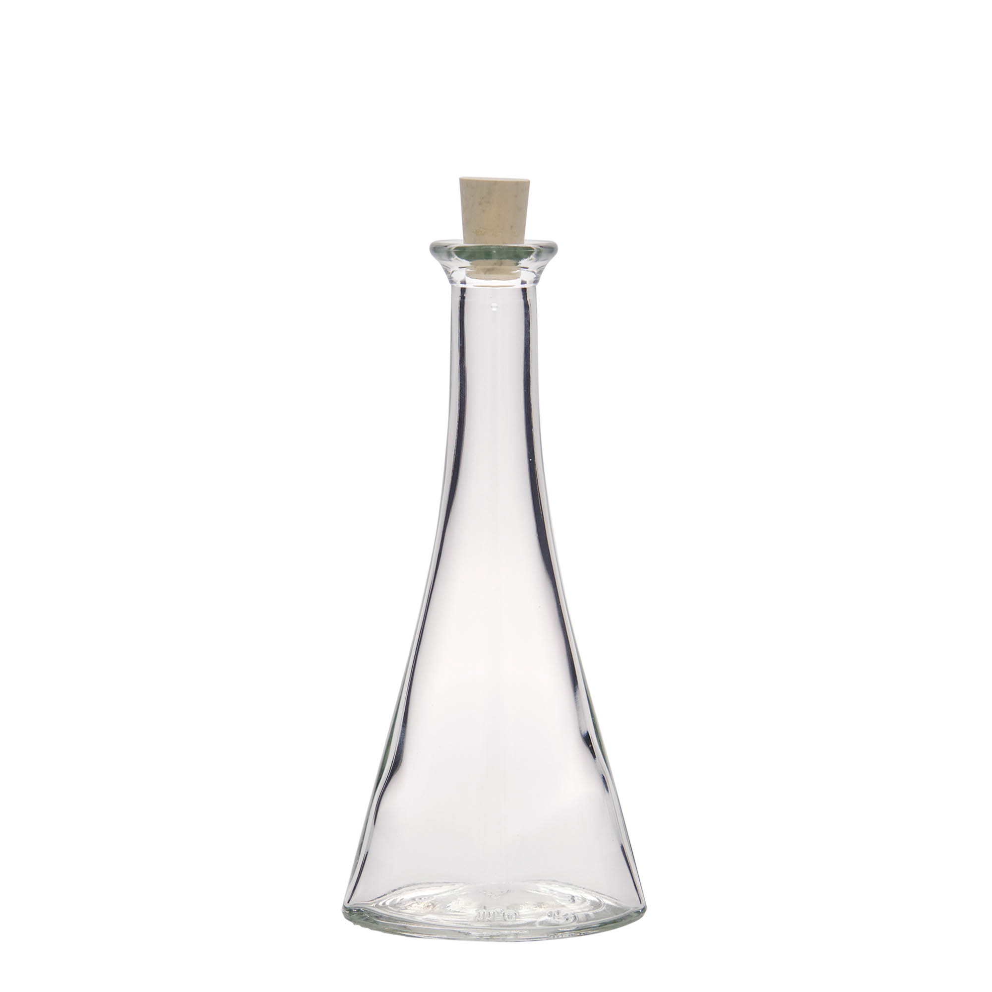 100 ml Glasflasche 'Veronica', halbrund, Mündung: Kork 100 ml Glasflasche 'Veronica', halbrund, Mündung: Kork