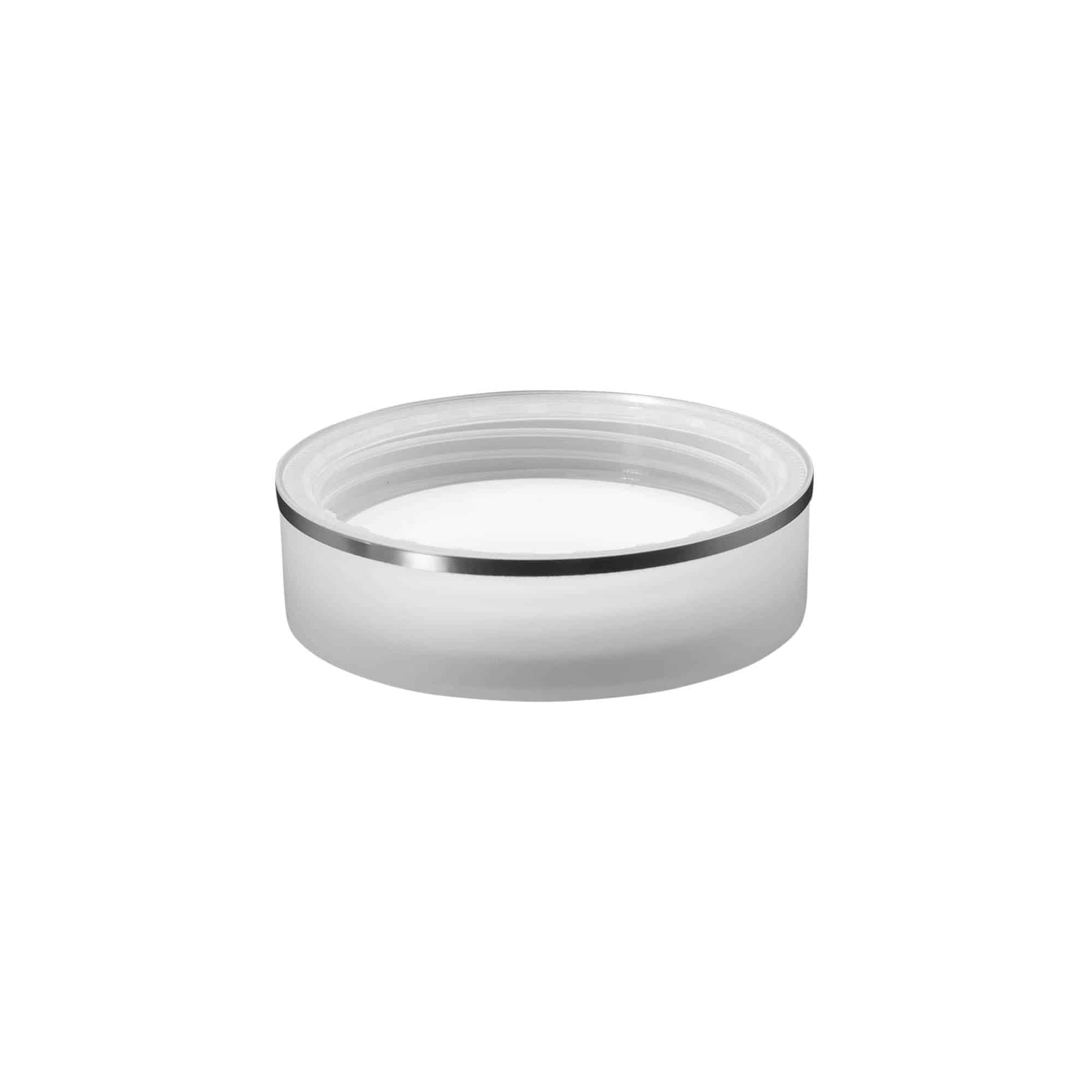 Schraubverschluss „Clear/Platin Edition“, PP-Kunststoff, weiß, für Mündung: 70/2P