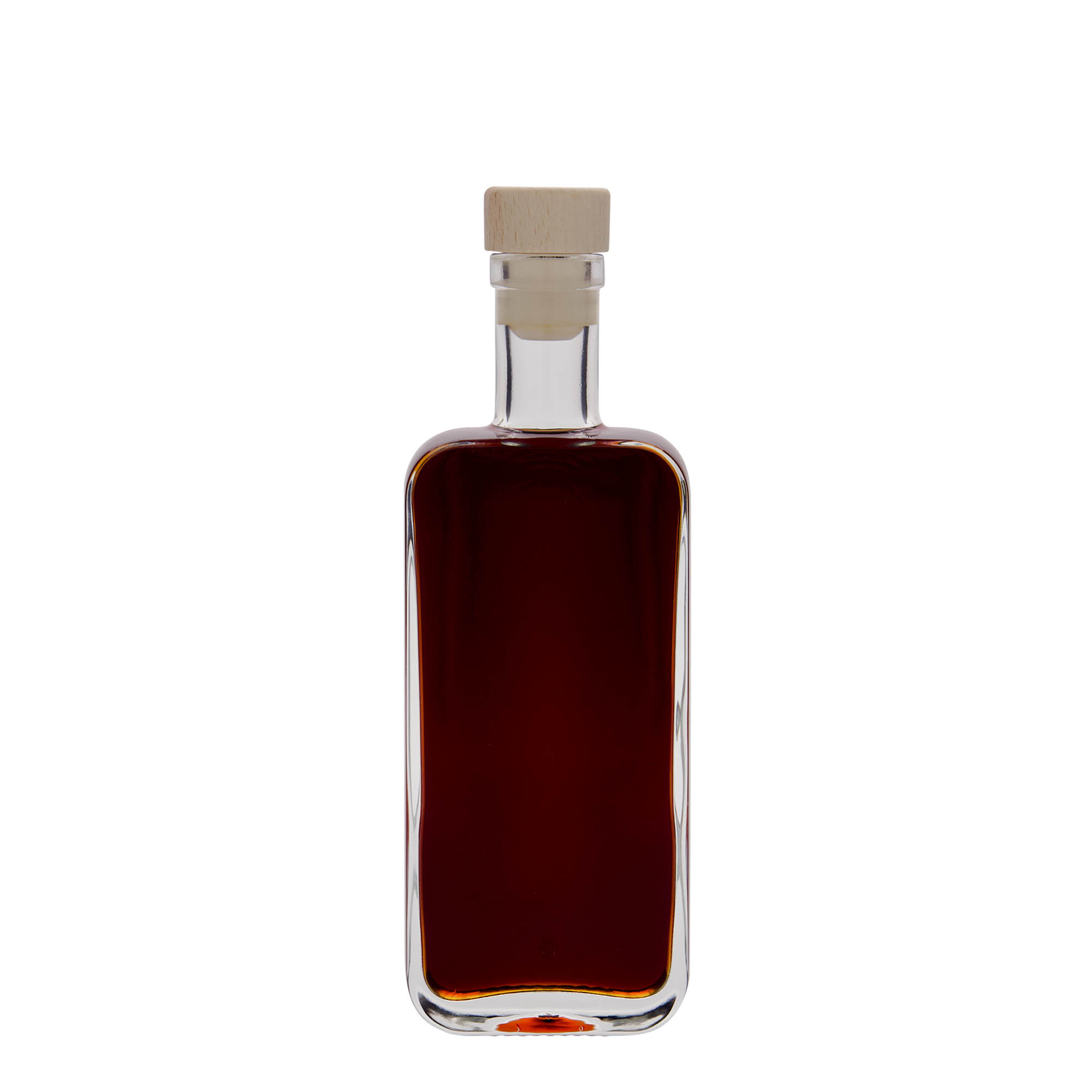 200 ml Glasflasche 'Nice', rechteckig, Mündung: Kork 200 ml Glasflasche 'Nice', rechteckig, Mündung: Kork