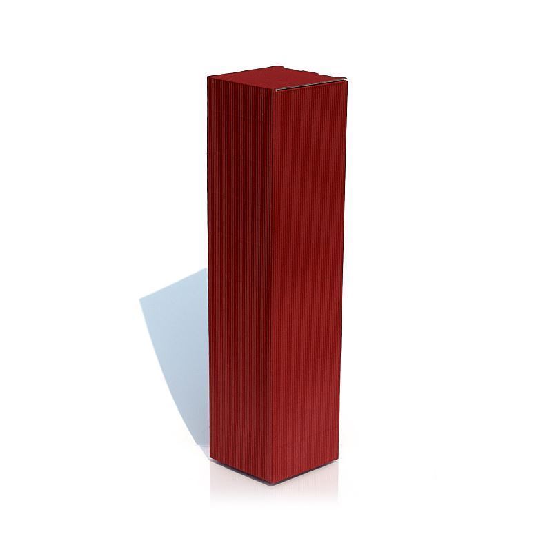 Geschenkkarton 'Welle', quadratisch, Pappe, bordeauxrot
