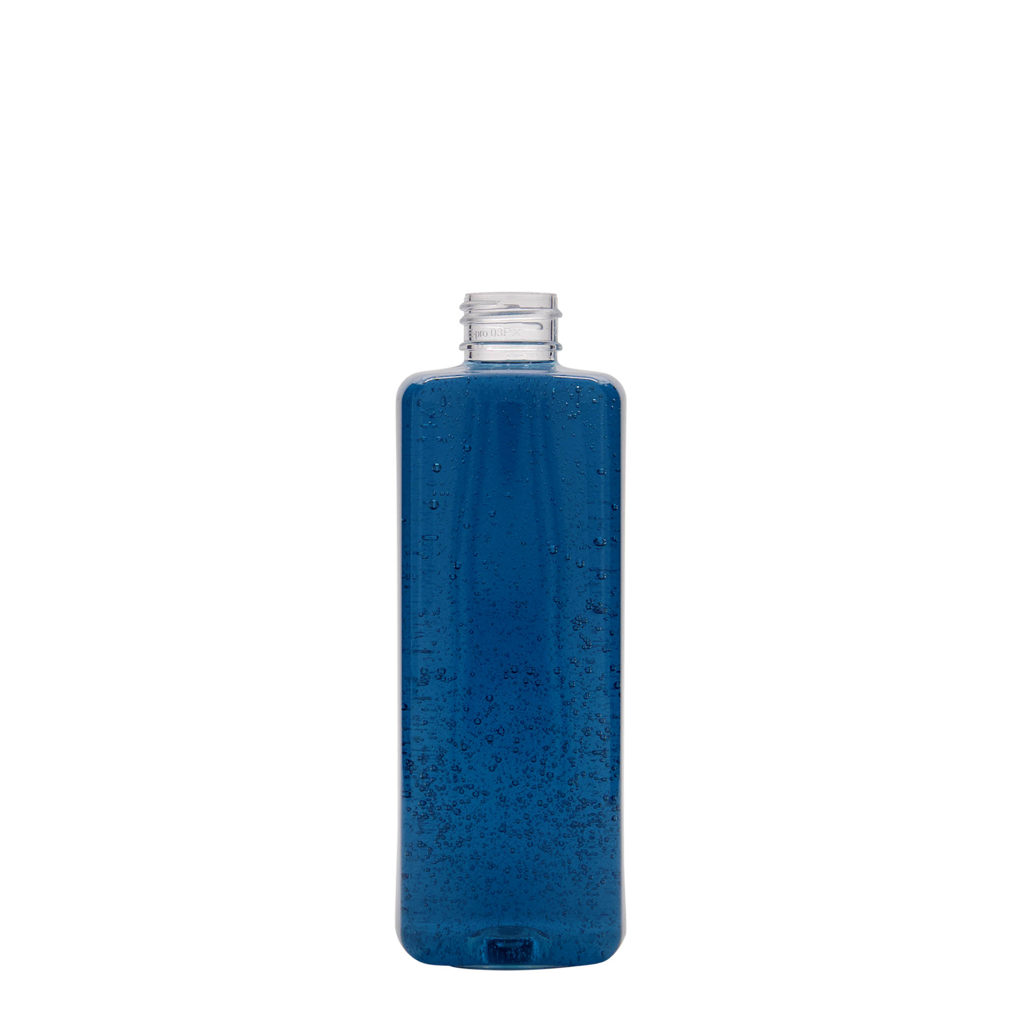 300 ml PET-Flasche 'Karl', quadratisch, Kunststoff, Mündung: 24/410