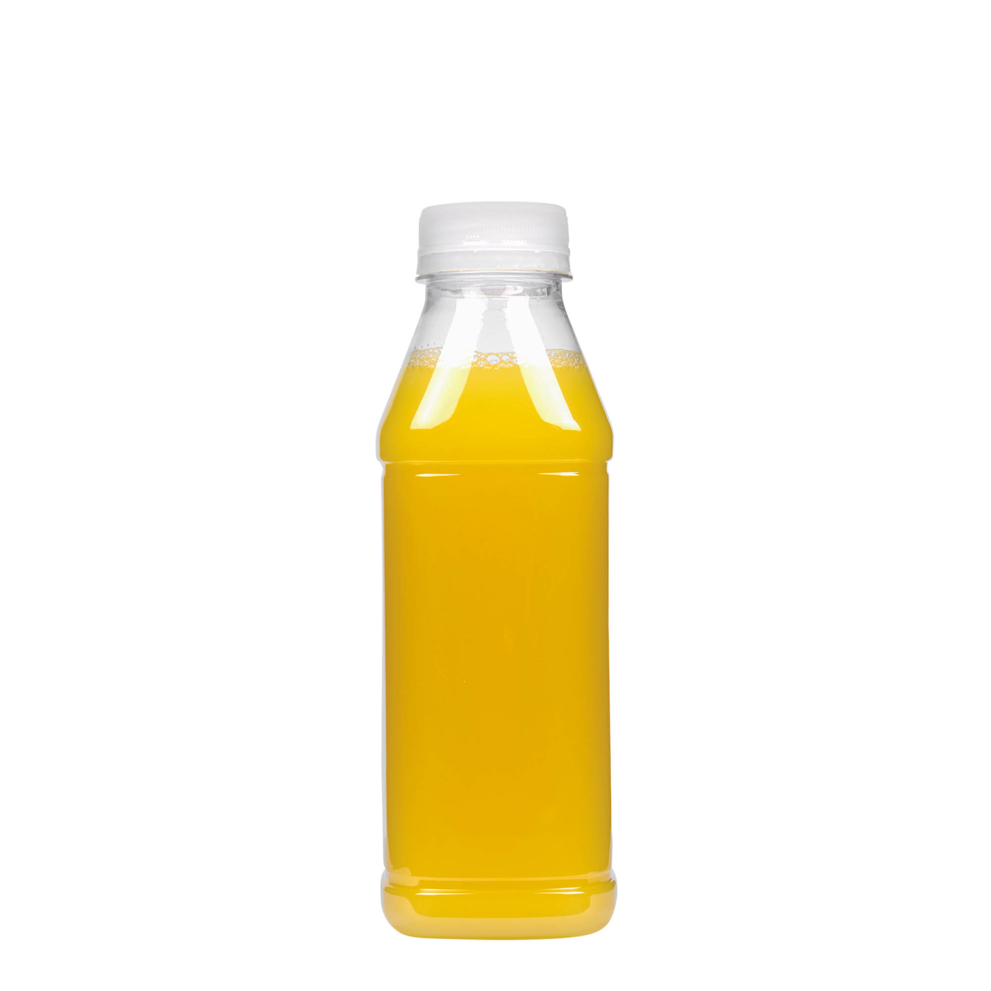 500 ml PET-Flasche 'Milk and Juice Carré', quadratisch, Kunststoff, Mündung: 38 mm 500 ml PET-Flasche 'Milk and Juice Carré', quadratisch, Kunststoff, Mündung: 38 mm