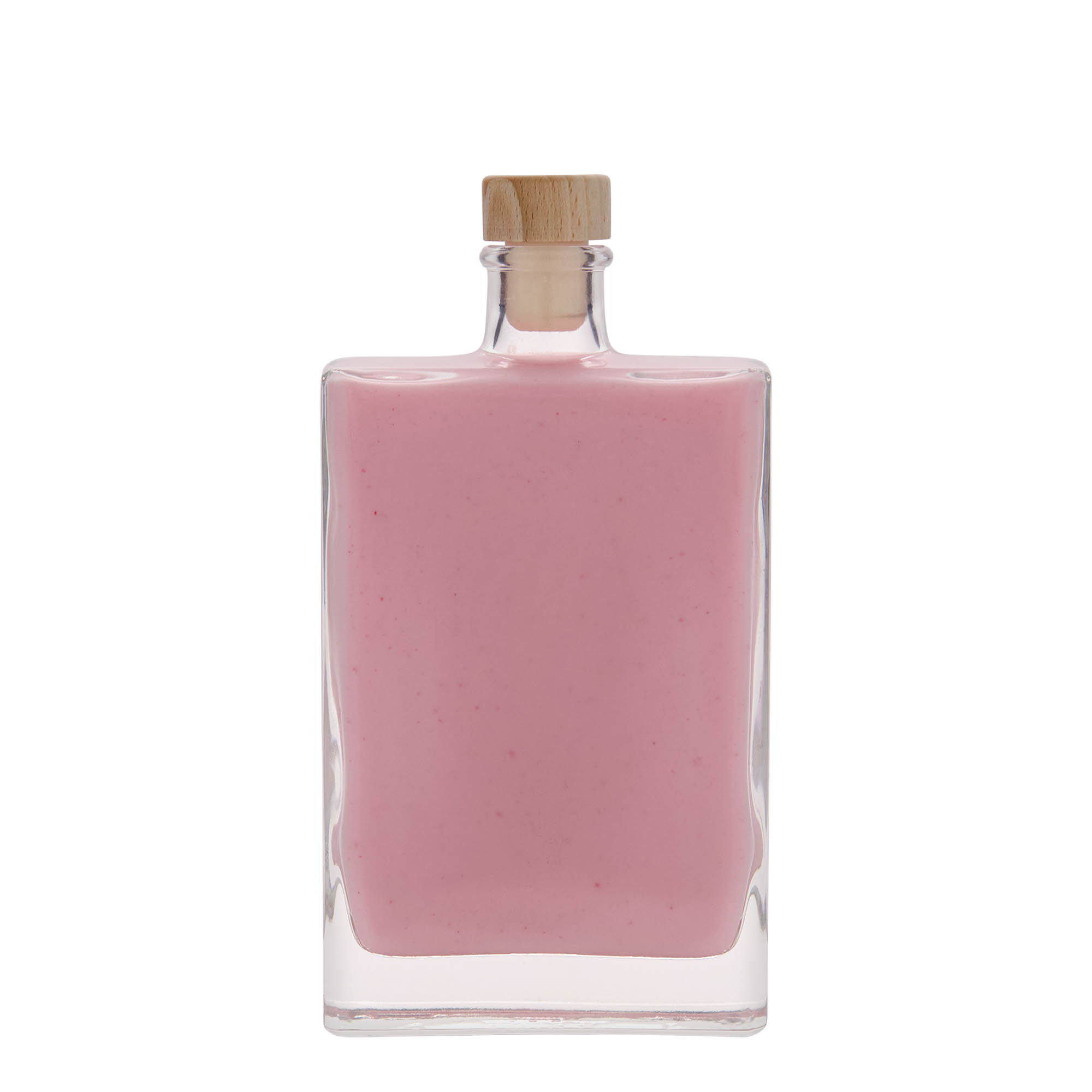350 ml Glasflasche „Julia“, rechteckig, Mündung: Kork