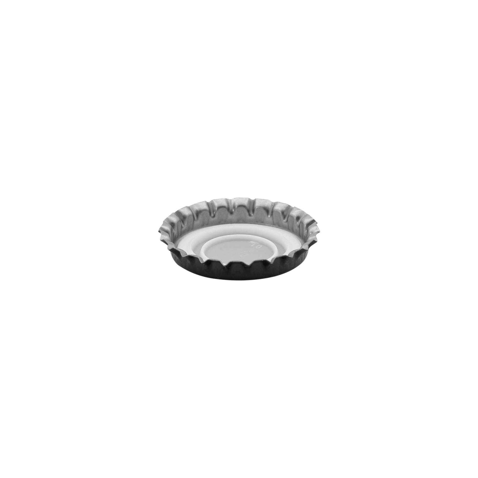 Kronkorken 29 mm, Metall, schwarz Kronkorken 29 mm, Metall, schwarz