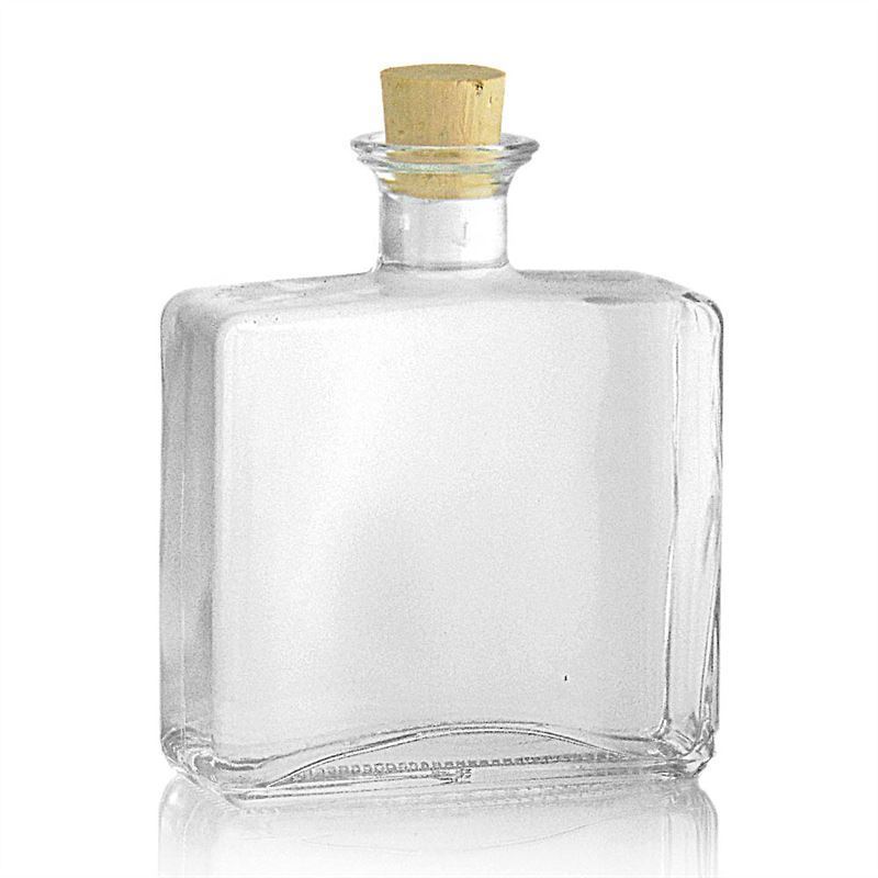 500 ml Glasflasche 'Julia', rechteckig, Mündung: Kork 500 ml Glasflasche 'Julia', rechteckig, Mündung: Kork