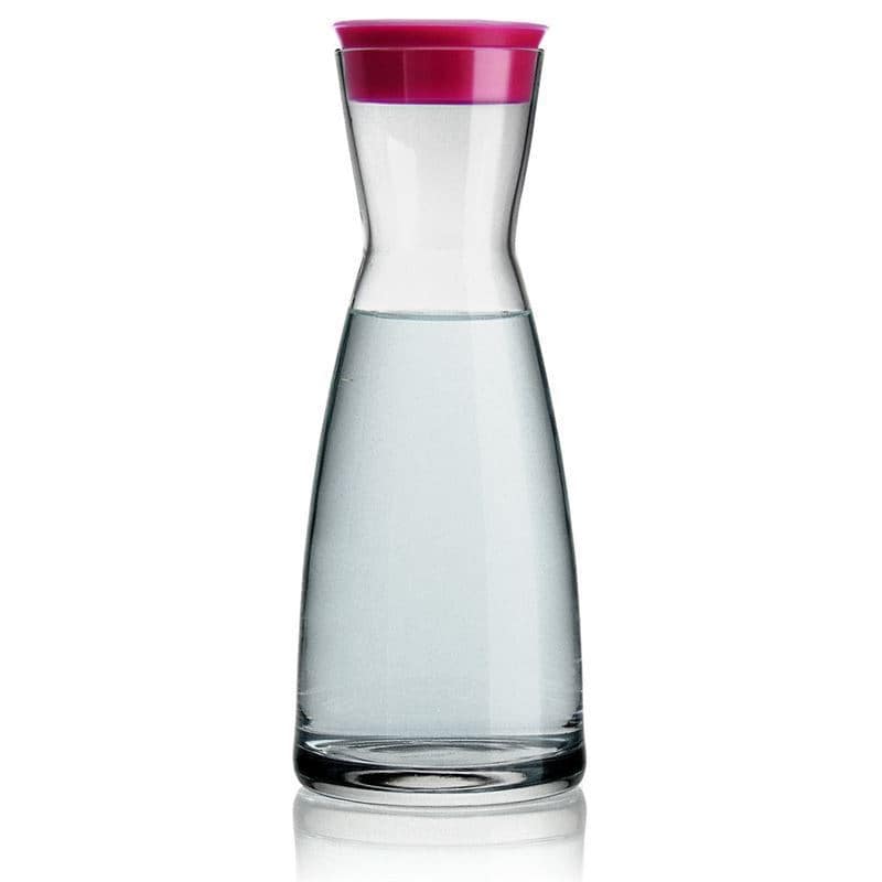 1.000 ml Karaffe 'Ypsilon', Glas, pink