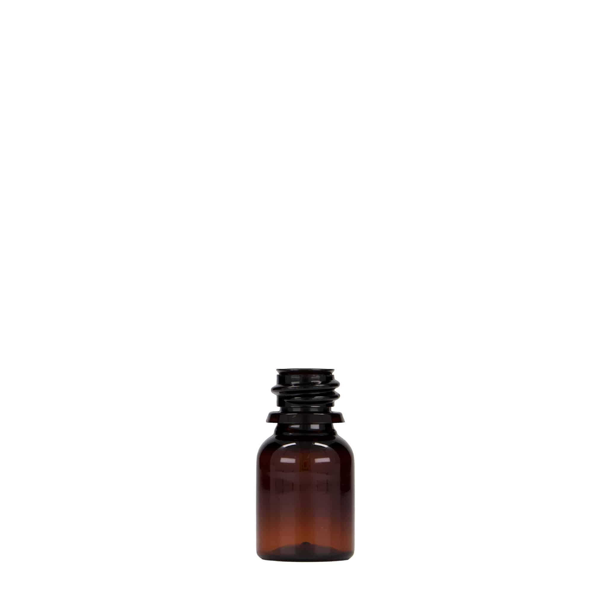 10 ml PET-Medizinflasche 'Easy Living', braun, Kunststoff, Mündung: DIN 18