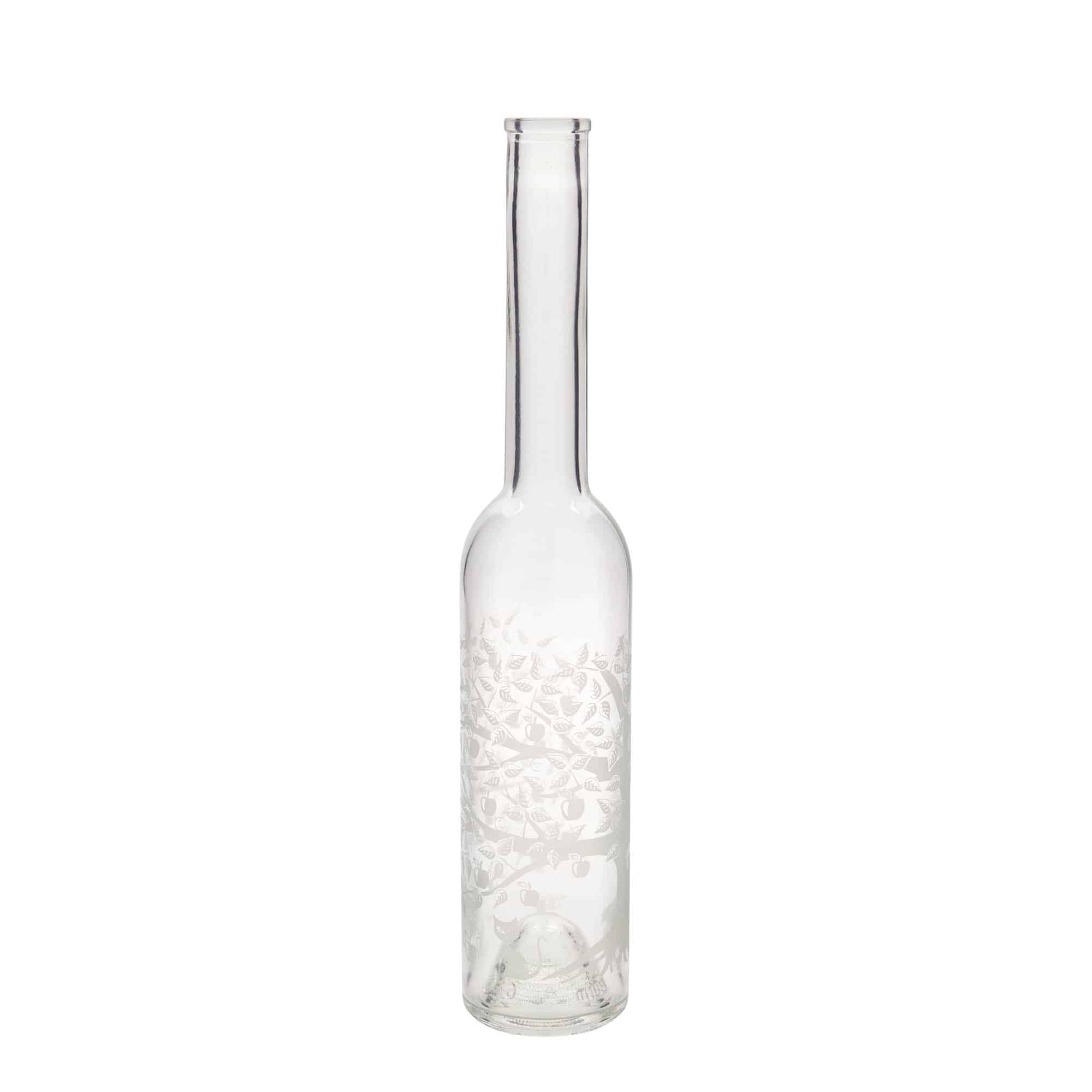 350 ml Glasflasche 'Opera', Motiv: Apfelbaum, Mündung: Kork 350 ml Glasflasche 'Opera', Motiv: Apfelbaum, Mündung: Kork
