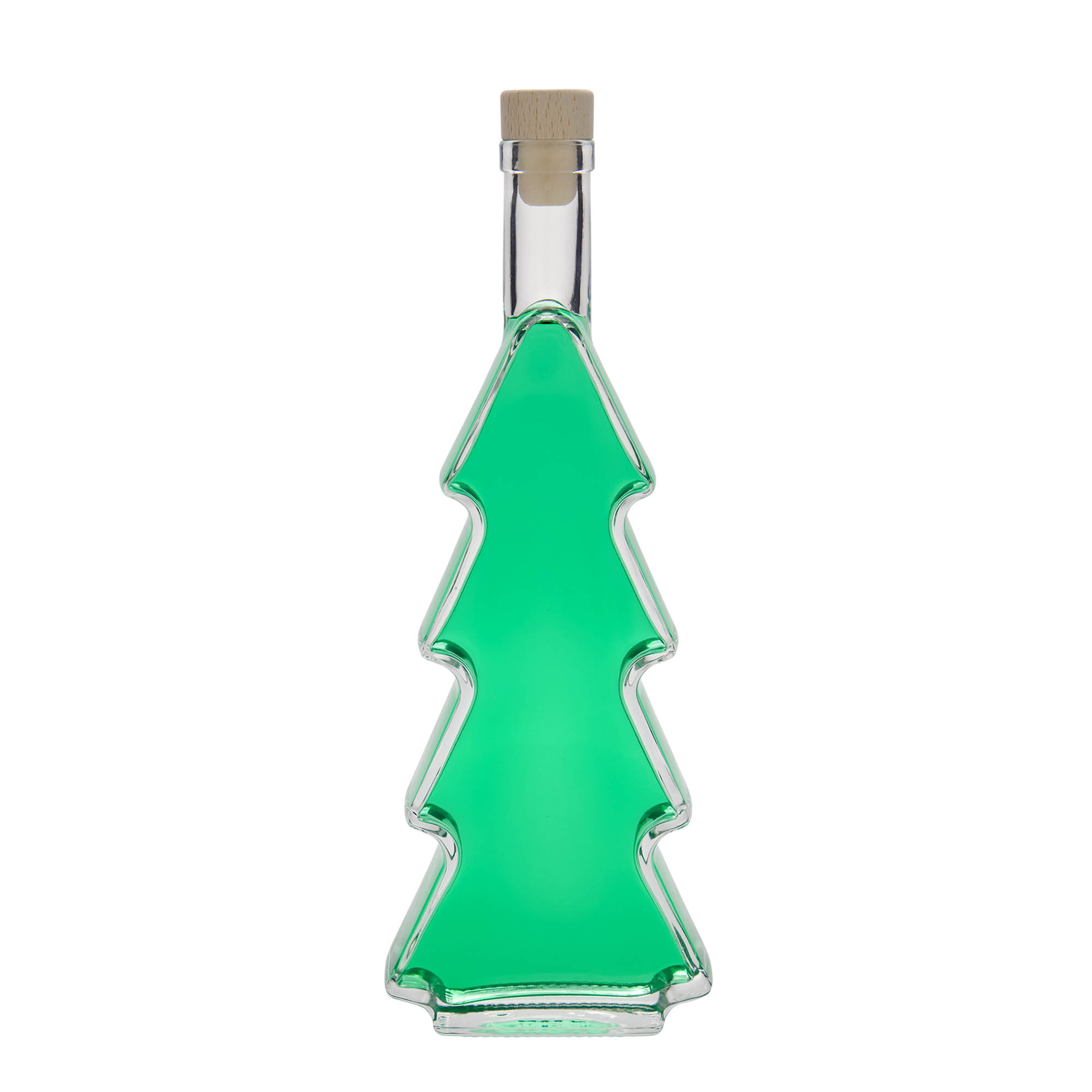 500 ml Glasflasche „Tannenbaum“, Mündung: Kork