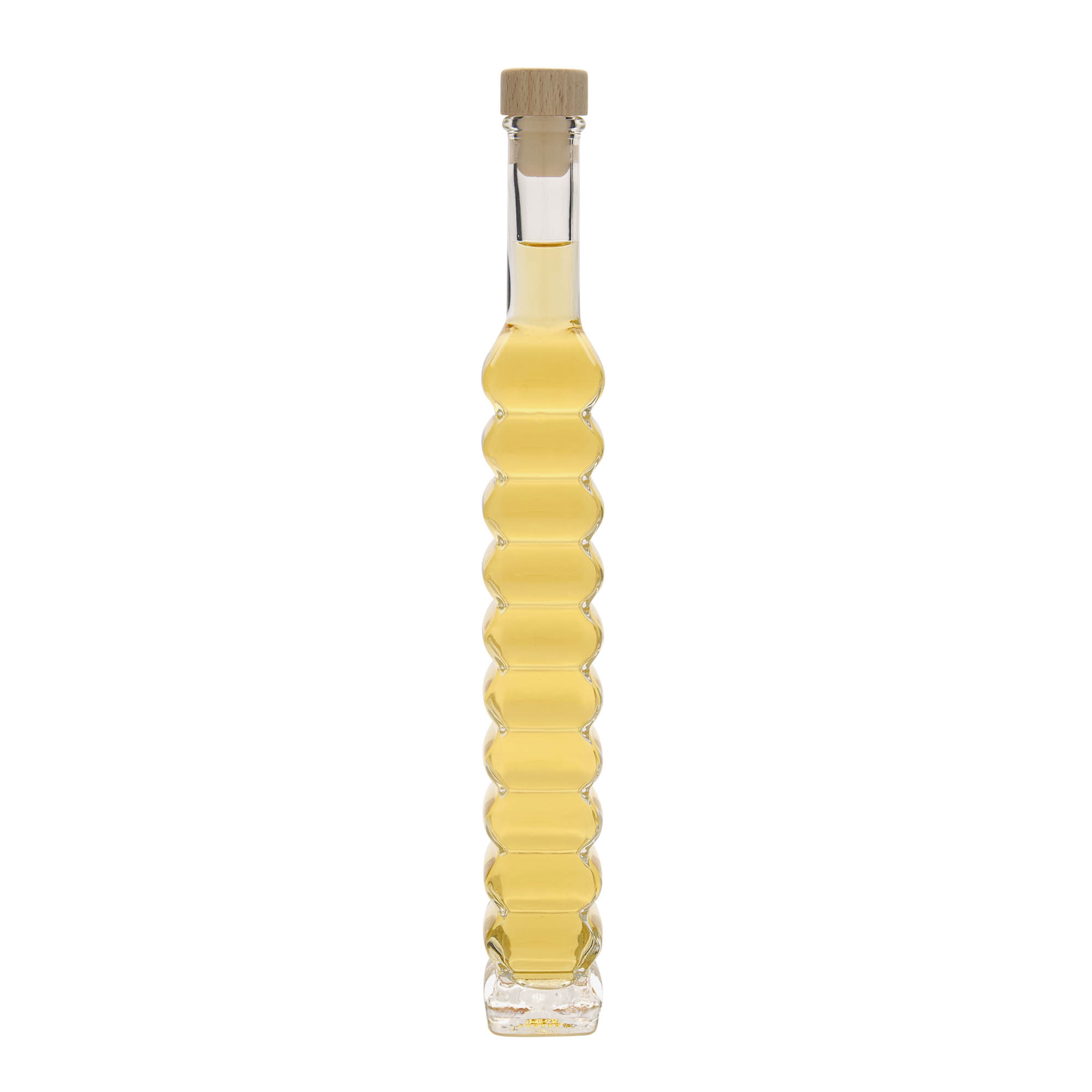 200 ml Glasflasche 'Roma', quadratisch, Mündung: Kork 200 ml Glasflasche 'Roma', quadratisch, Mündung: Kork