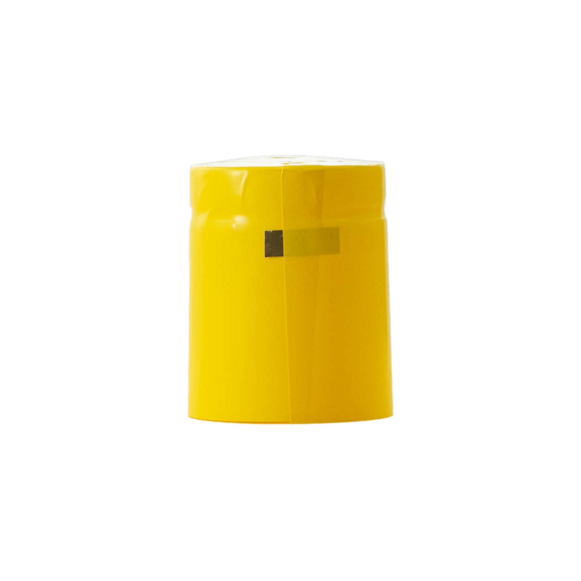 Schrumpfkapsel 32x41, PVC-Kunststoff, gelb Schrumpfkapsel 32x41, PVC-Kunststoff, gelb