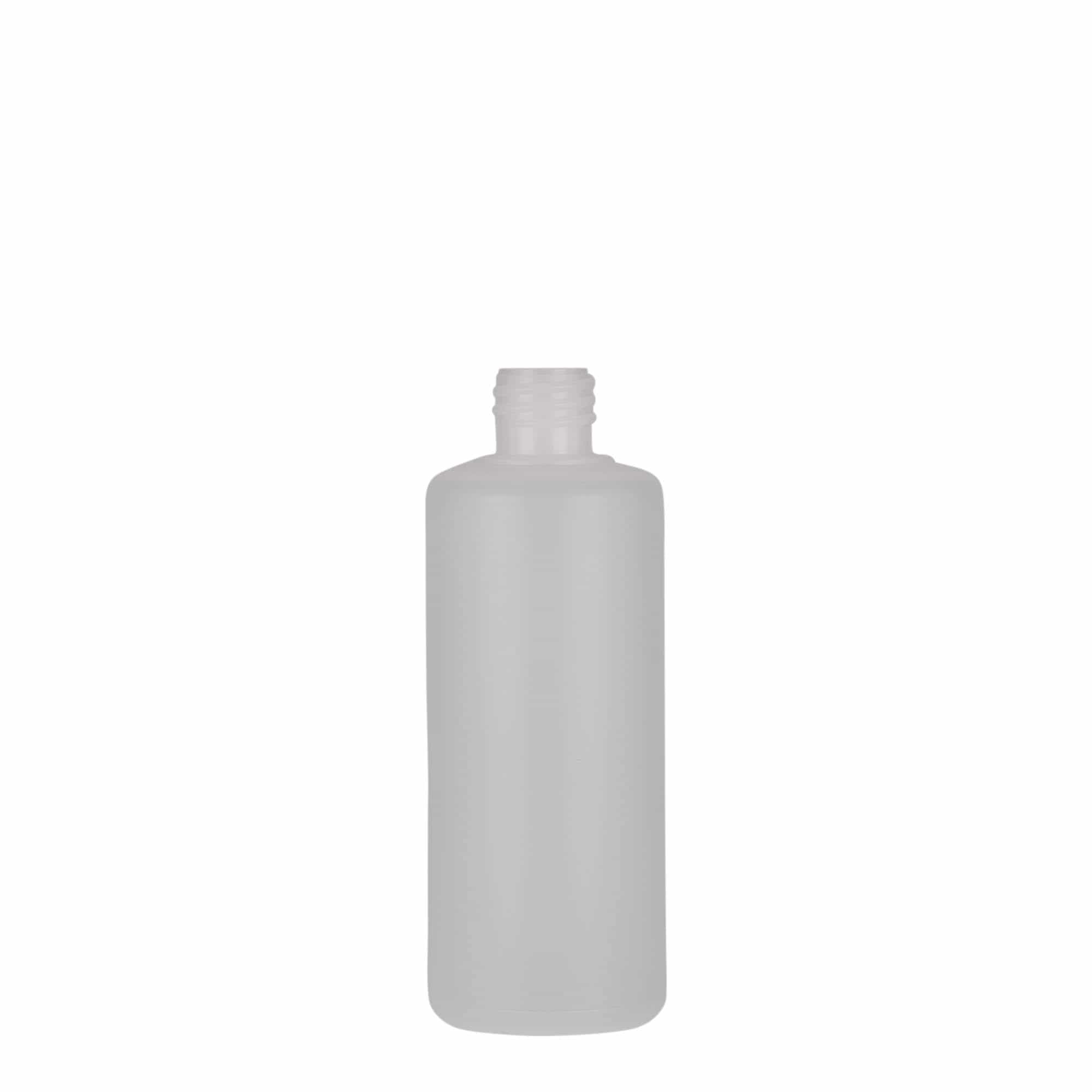 100 ml Rundflasche, PE-Kunststoff, natur, Mündung: Schraubverschluss 100 ml Rundflasche, PE-Kunststoff, natur, Mündung: Schraubverschluss