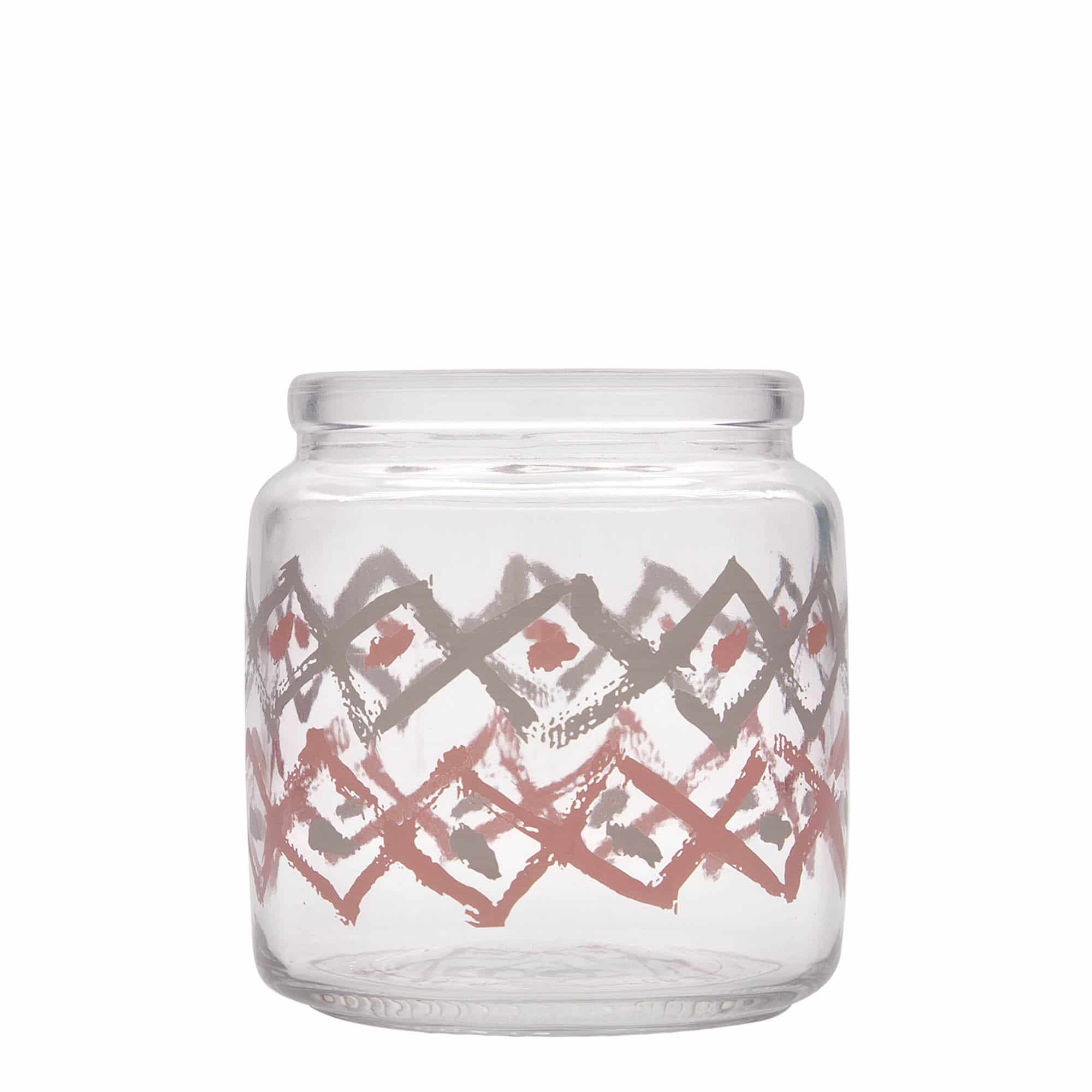 750 ml Korkenglas 'Giara', Motiv: Manolibera rosa, Mündung: Kork