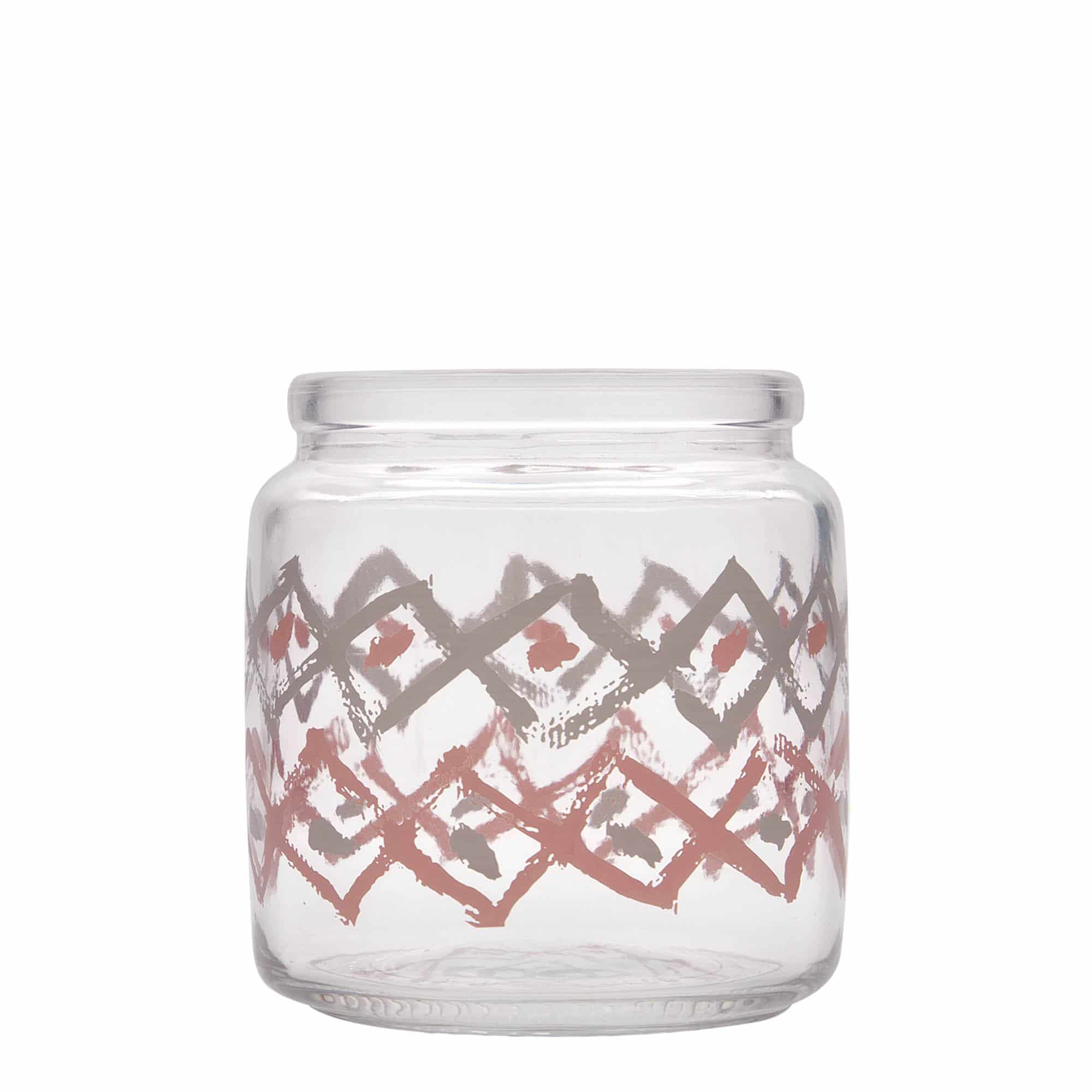 750 ml Korkenglas 'Giara', Motiv: Manolibera rosa, Mündung: Kork