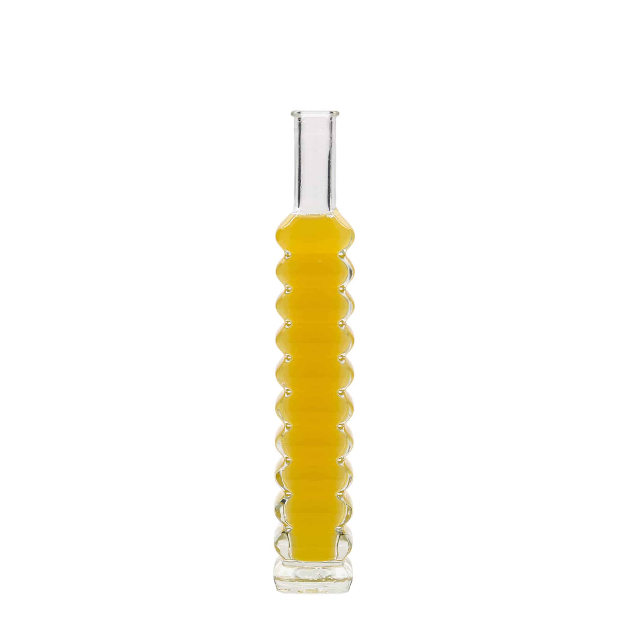 100 ml Glasflasche 'Roma', quadratisch, Mündung: Kork 100 ml Glasflasche 'Roma', quadratisch, Mündung: Kork