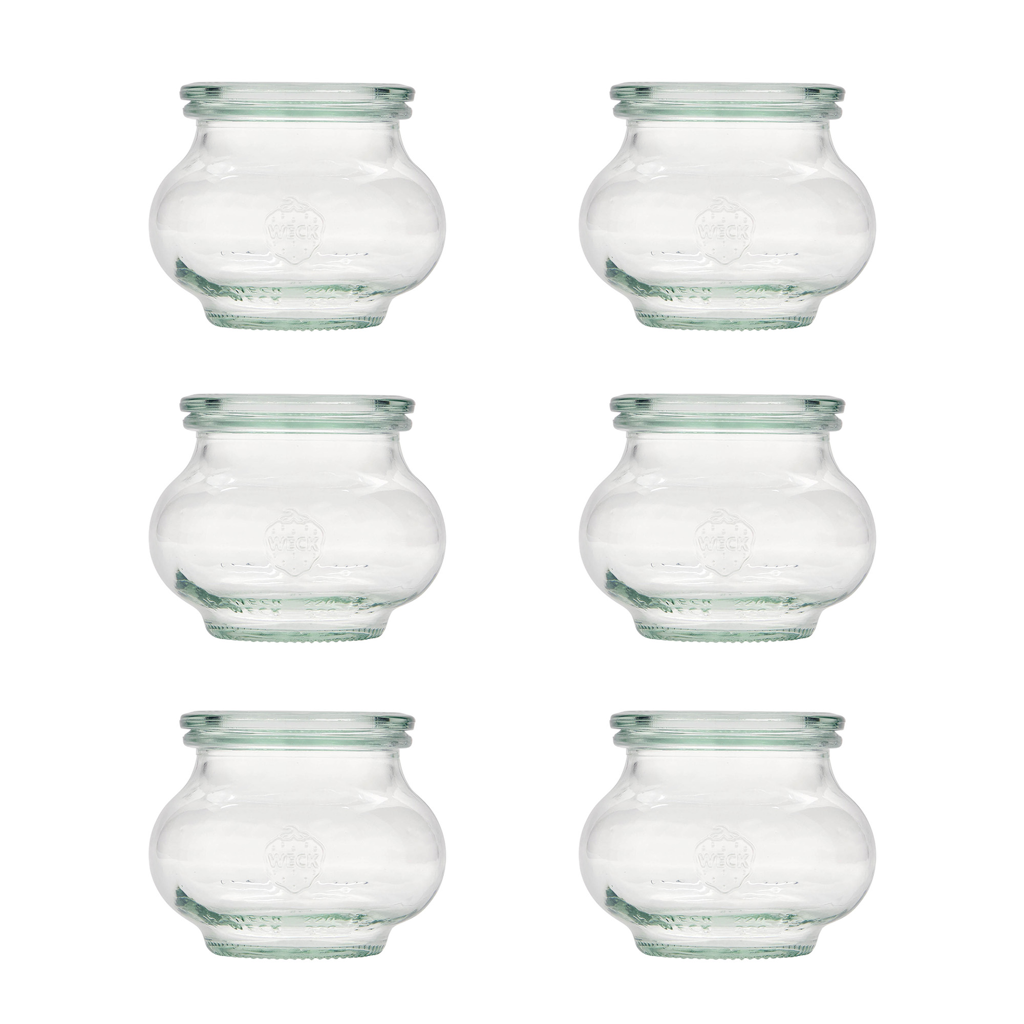 6x 220 ml WECK-Schmuckglas mit Glasdeckel RR 60