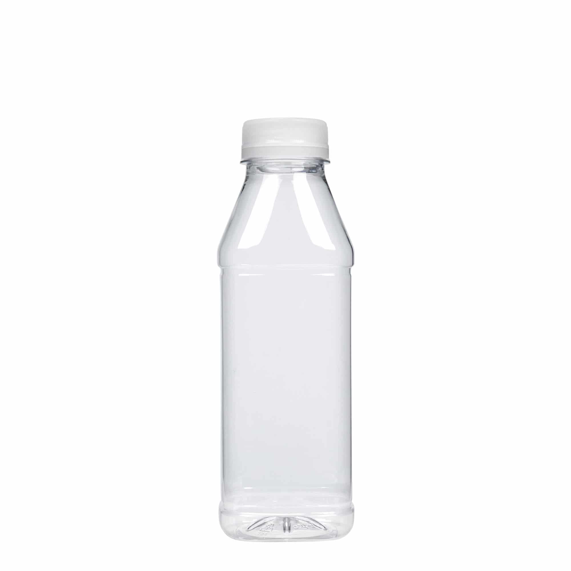 500 ml PET-Flasche „Milk and Juice Carré“, quadratisch, Kunststoff, Mündung: 38 mm