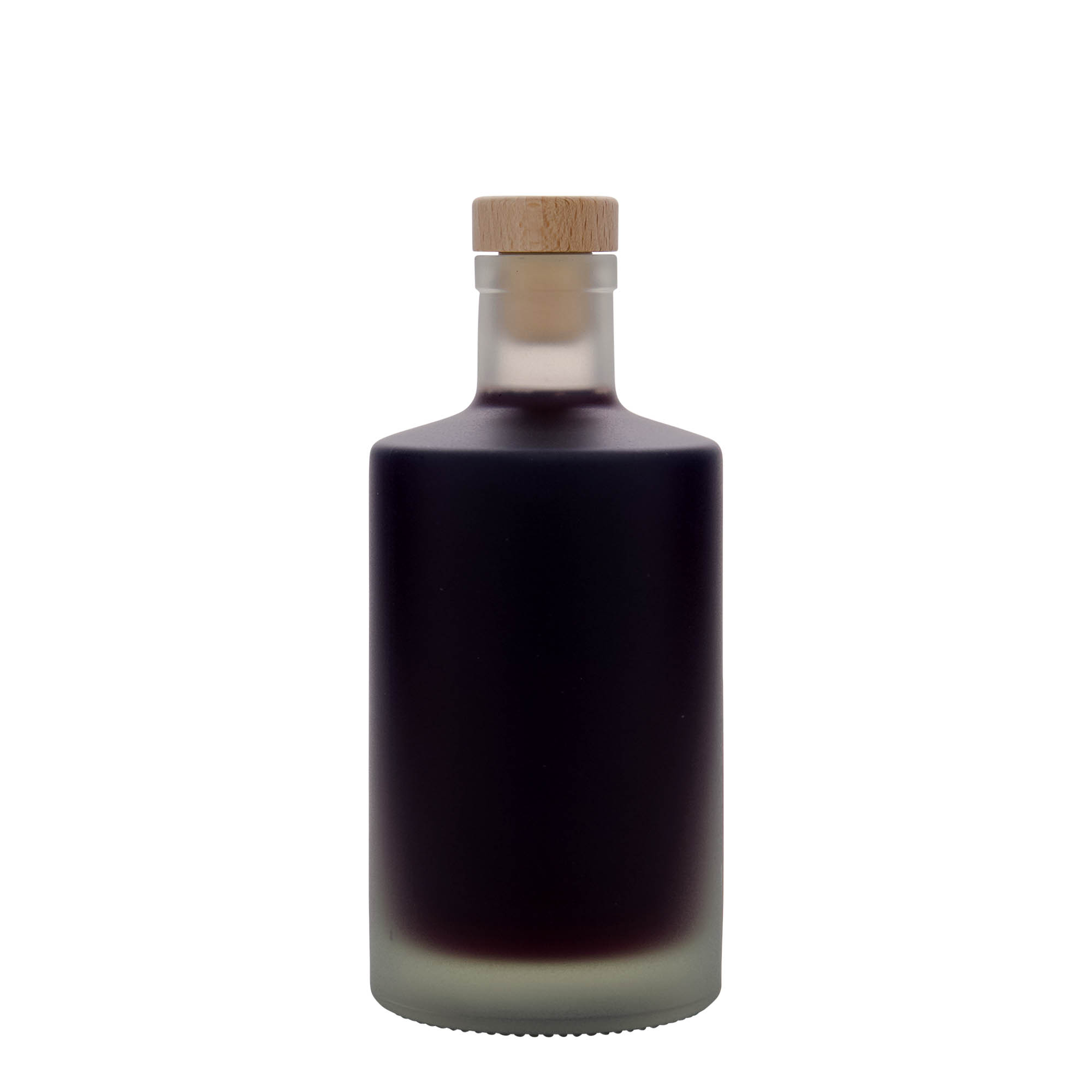 500 ml Glasflasche 'Caroline', geeist, Mündung: Kork 500 ml Glasflasche 'Caroline', geeist, Mündung: Kork