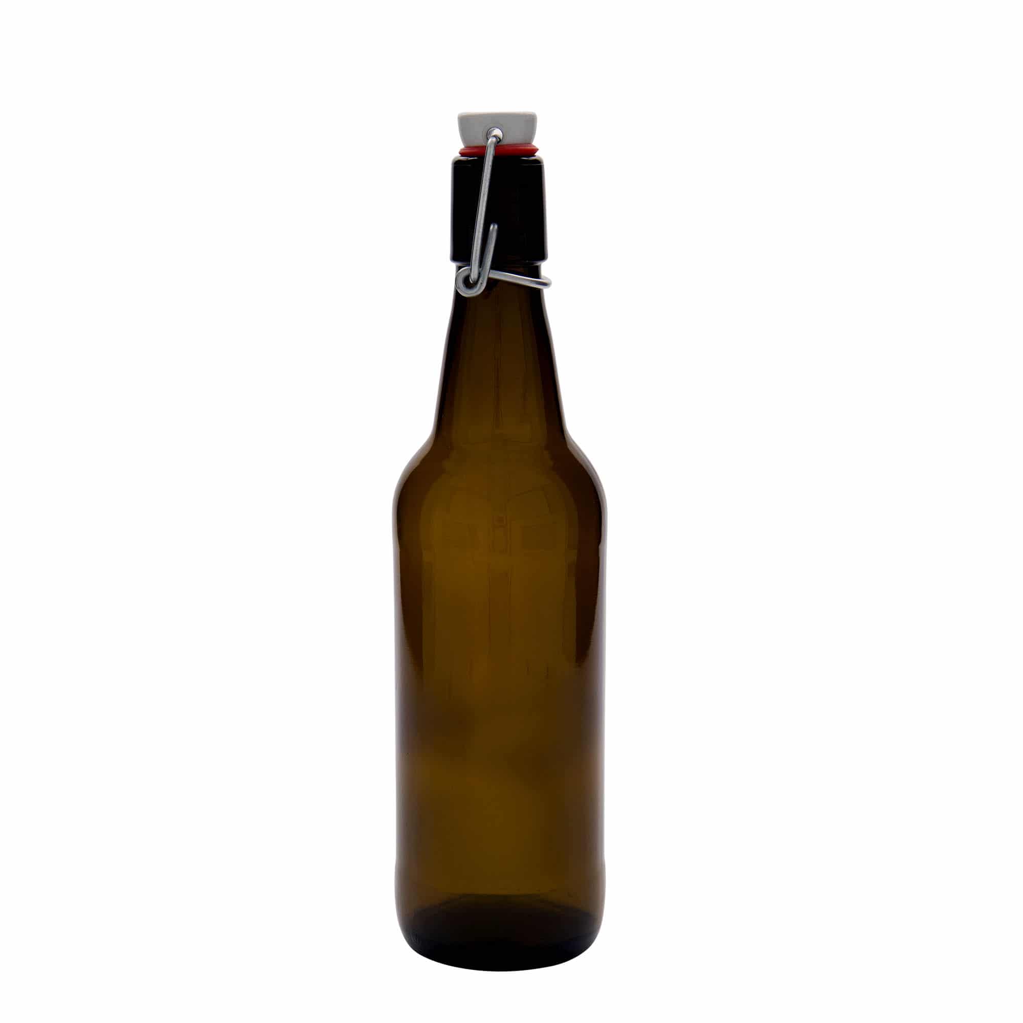 500 ml Bierflasche, Glas, braun, Mündung: Bügelverschluss