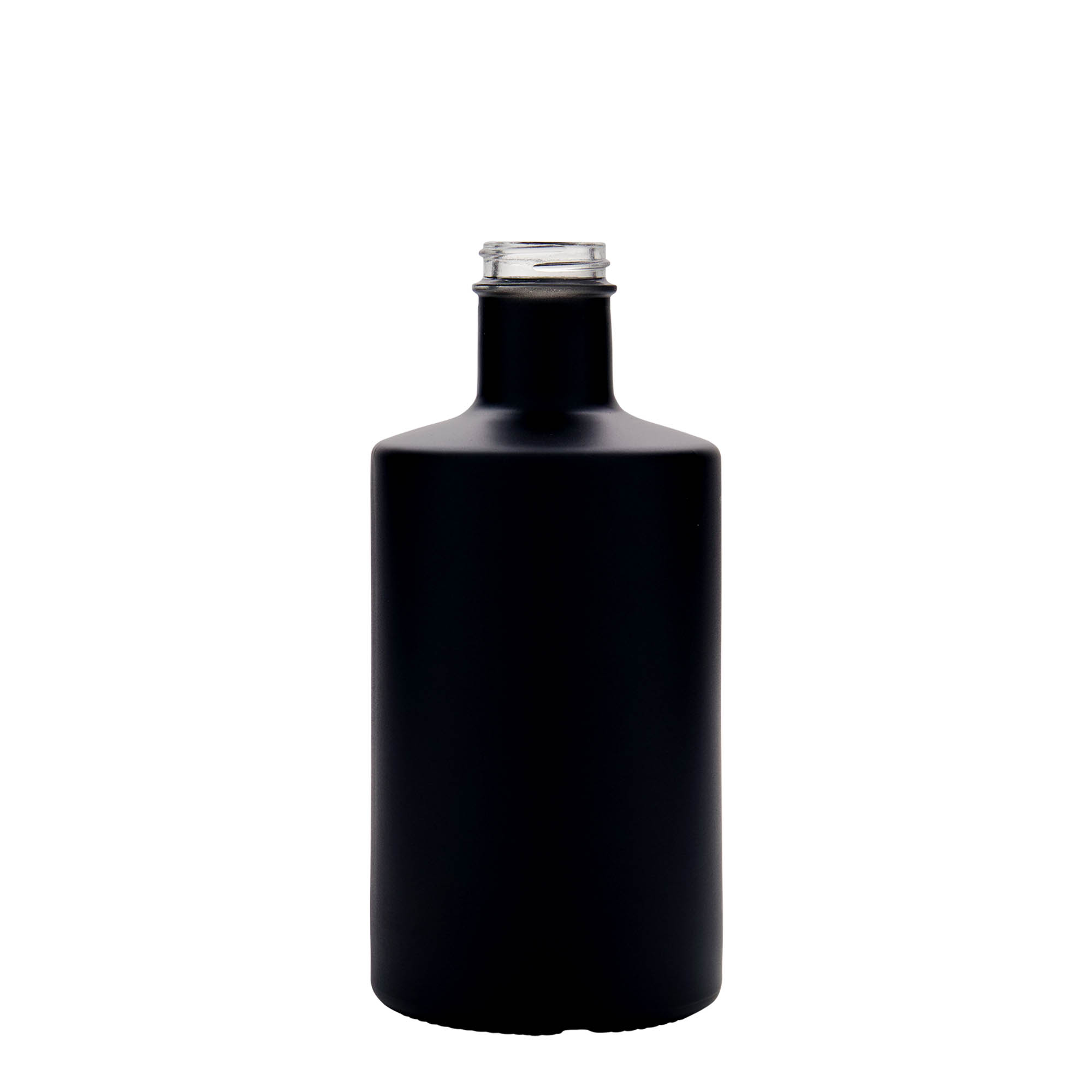 500 ml Glasflasche „Caroline“, schwarz, Mündung: GPI 33