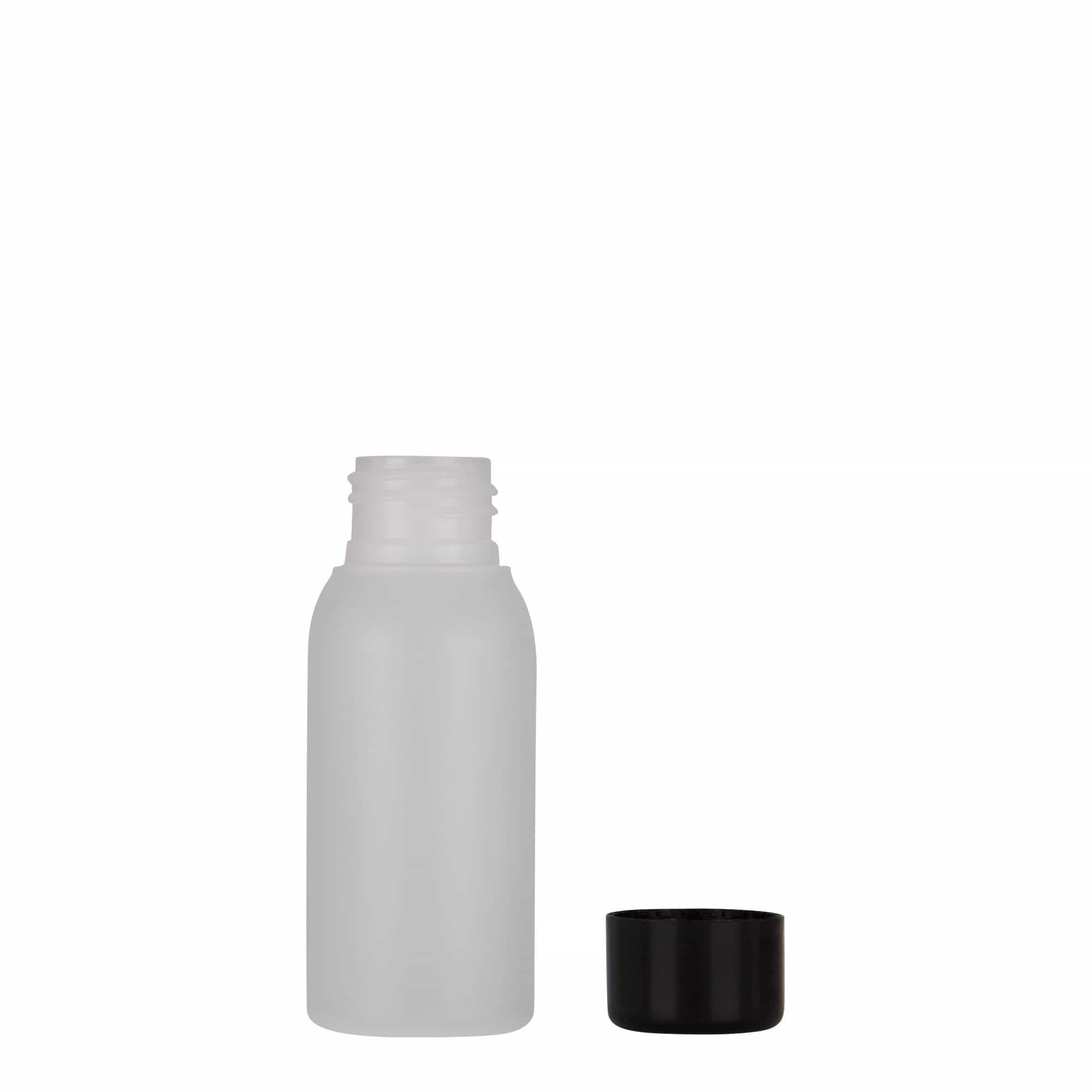 50 ml Kunststoffflasche „Tuffy“, HDPE, natur, Mündung:  24/410