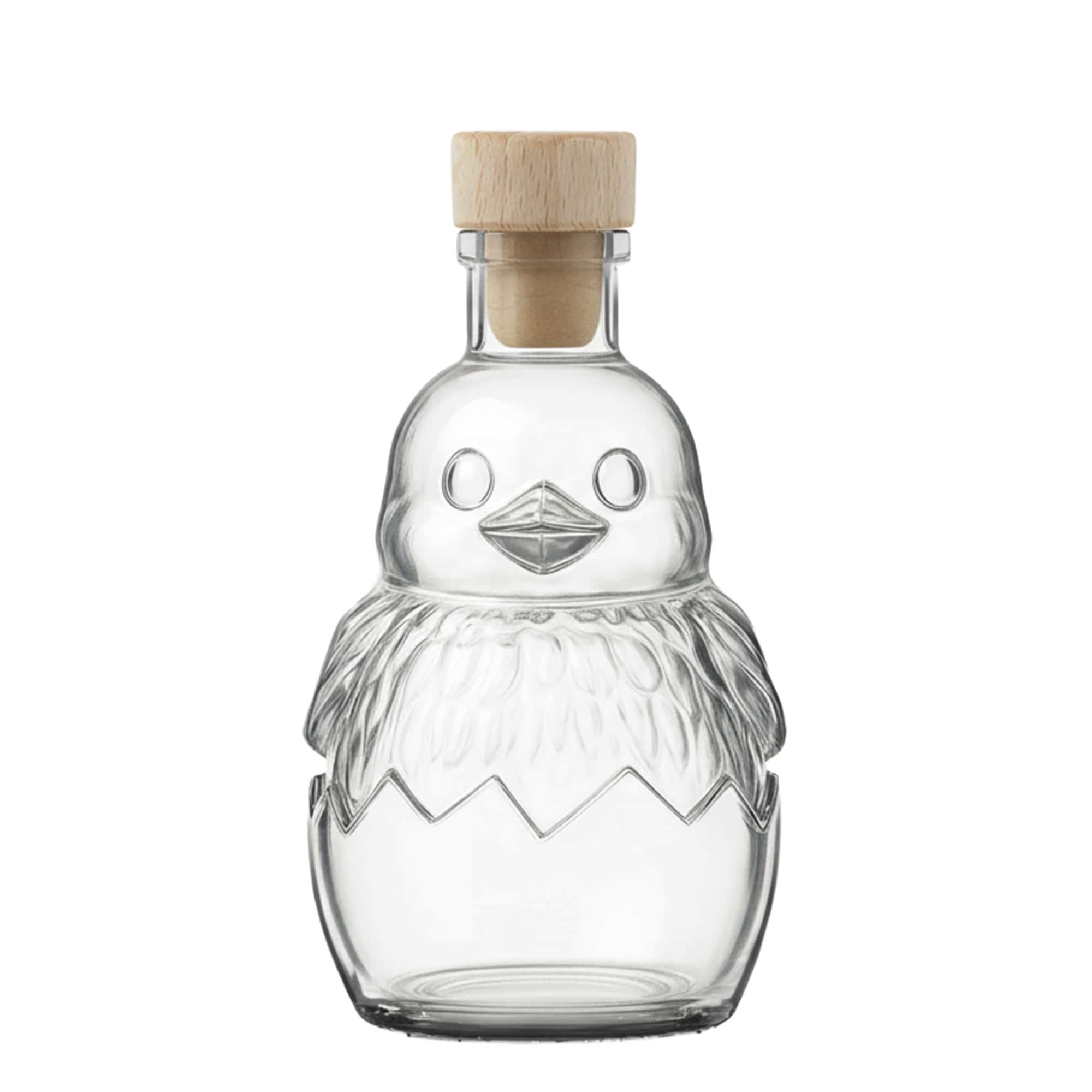 200 ml Glasflasche „Küken“, Mündung: Kork