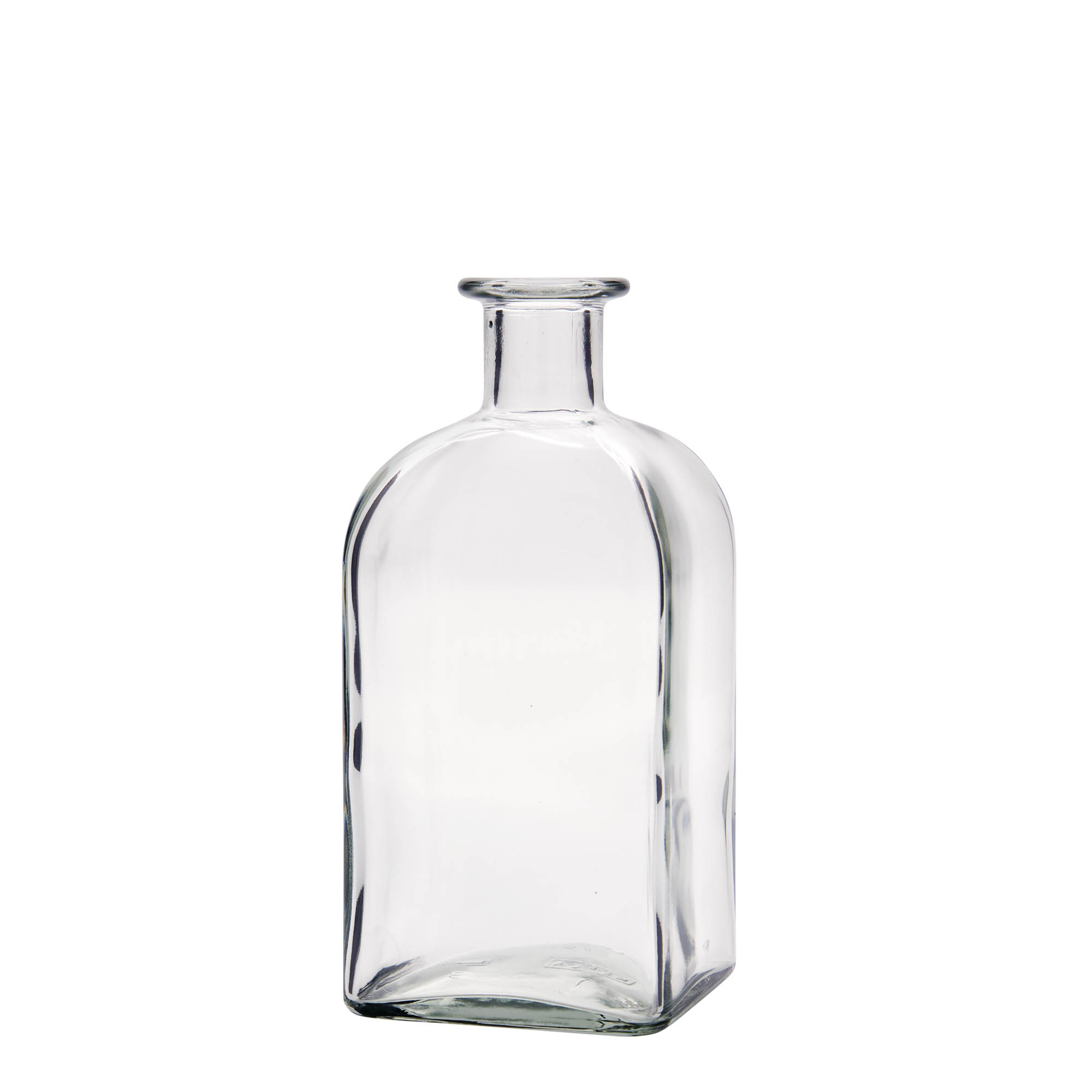 500 ml Glasflasche Apotheker Carré, quadratisch, Mündung: Kork 500 ml Glasflasche Apotheker Carré, quadratisch, Mündung: Kork