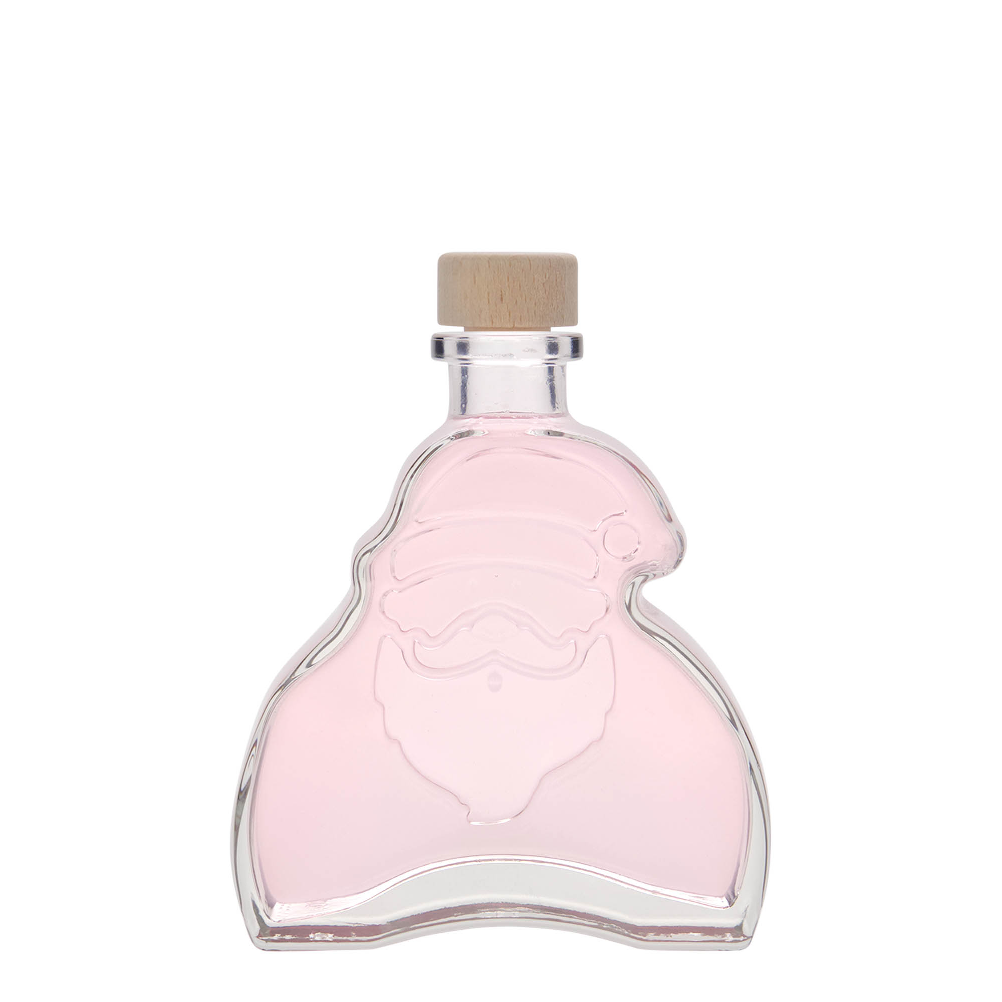 200 ml Glasflasche 'Santa Claus', Mündung: Kork 200 ml Glasflasche 'Santa Claus', Mündung: Kork