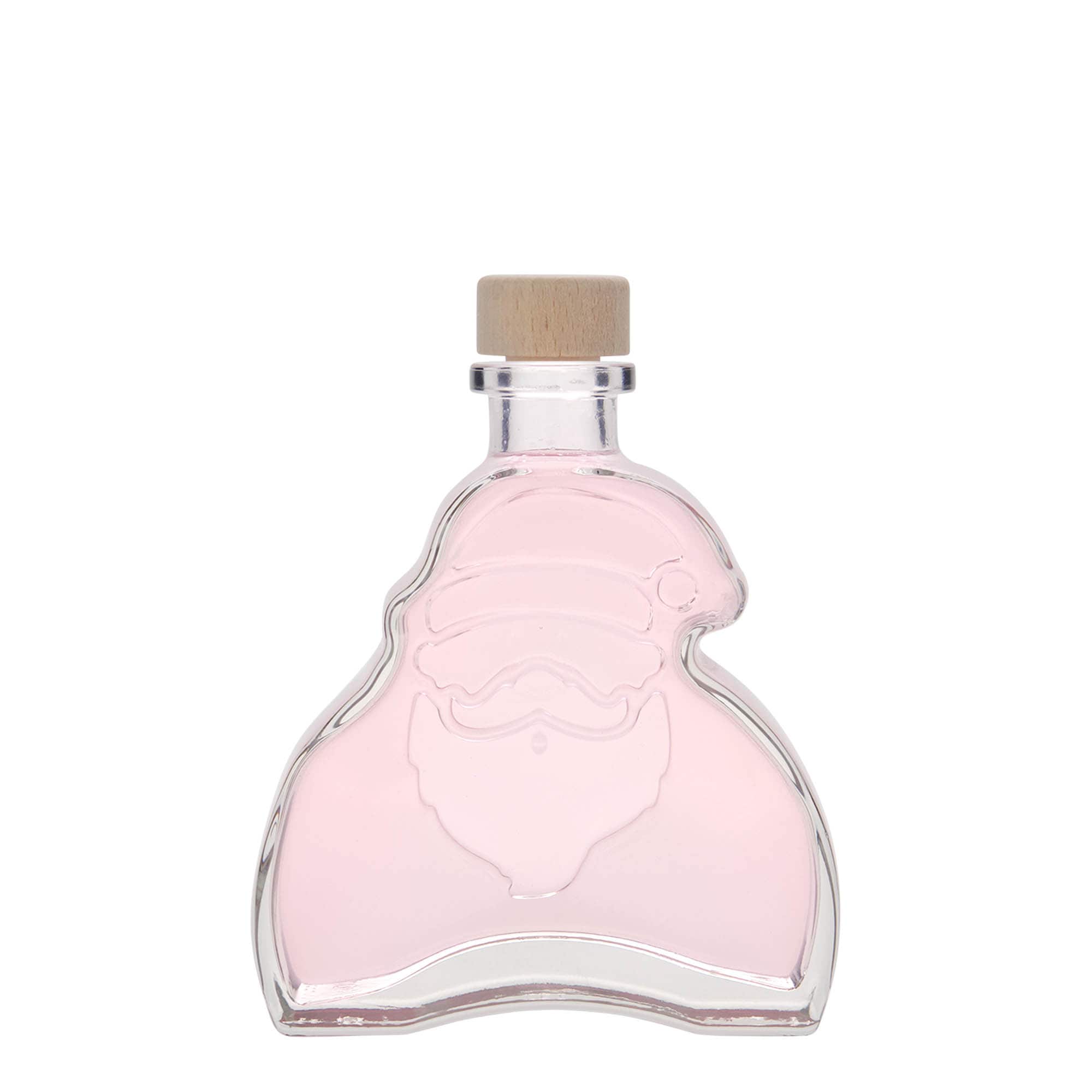 200 ml Glasflasche „Santa Claus“, Mündung: Kork