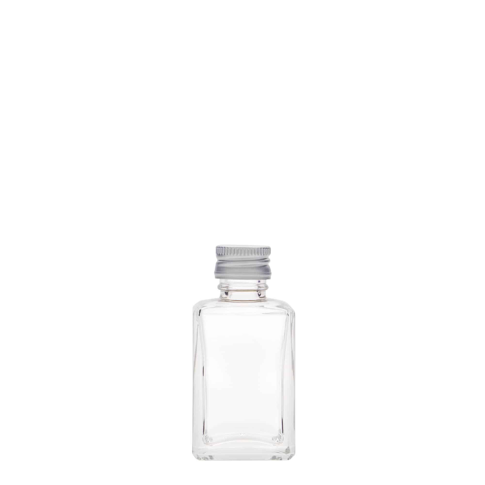 30 ml Glasflasche „Tamme“, quadratisch, Mündung: PP 18