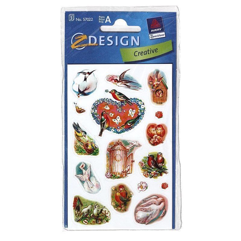 Zweckform Sticker „Tauben“, Papier, mehrfarbig