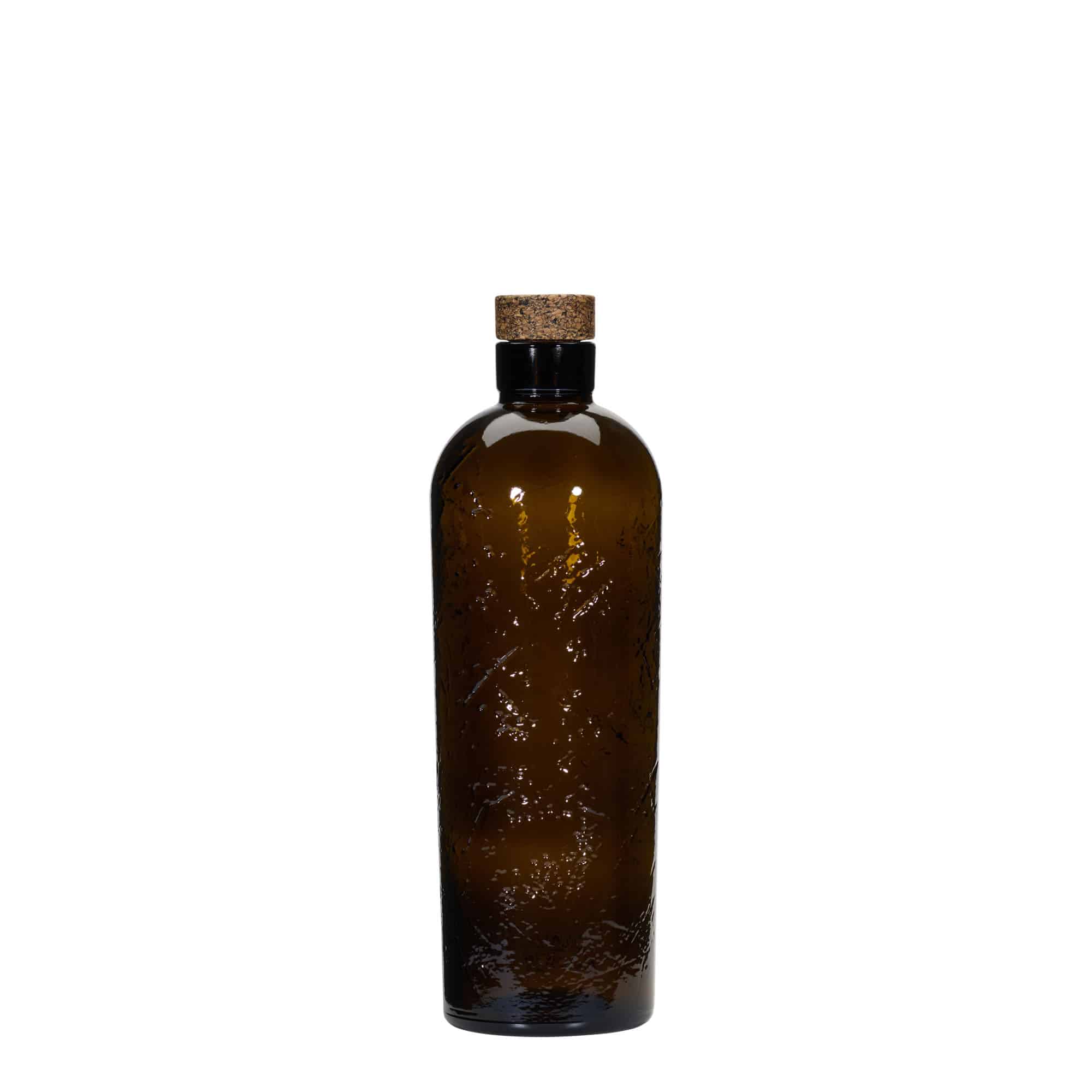 700 ml Wildly Crafted Glasflasche „Natural“, braun, Mündung: Kork