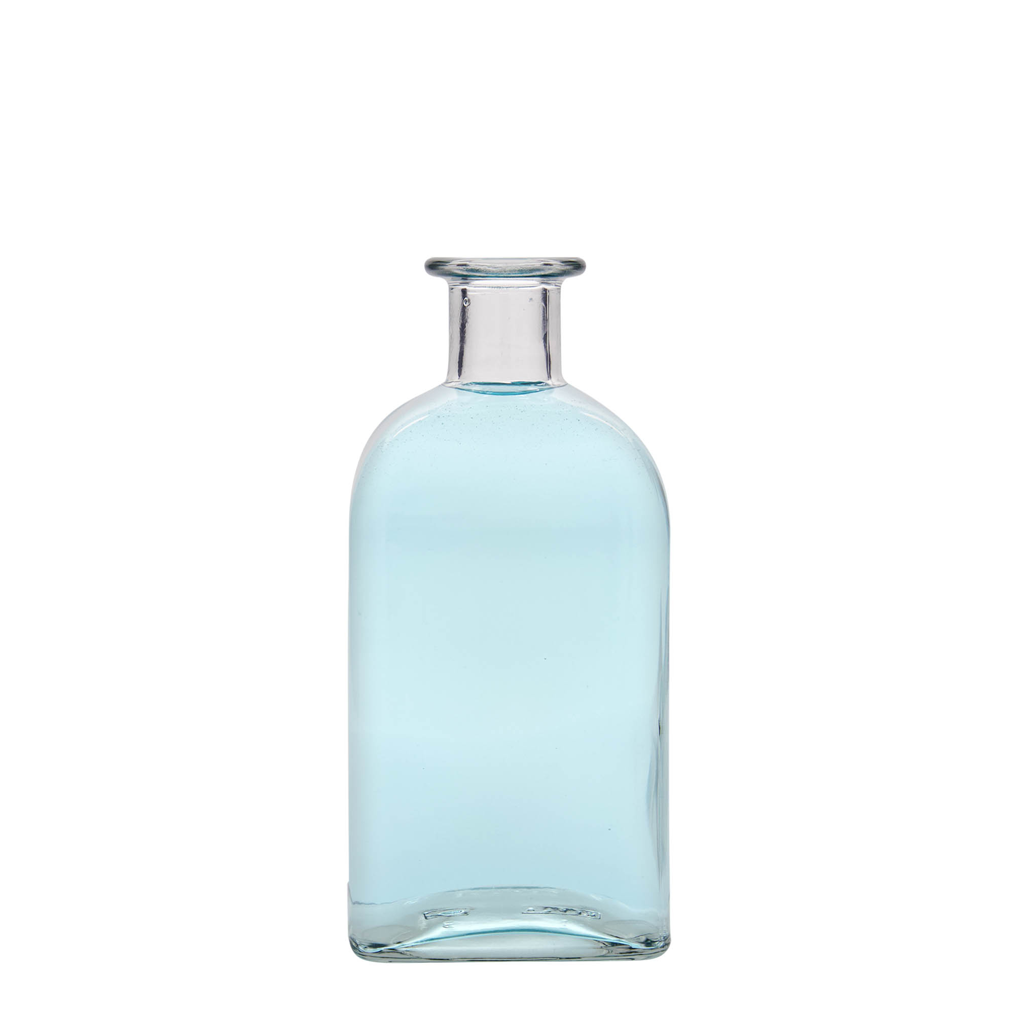 500 ml Glasflasche Apotheker Carré, quadratisch, Mündung: Kork