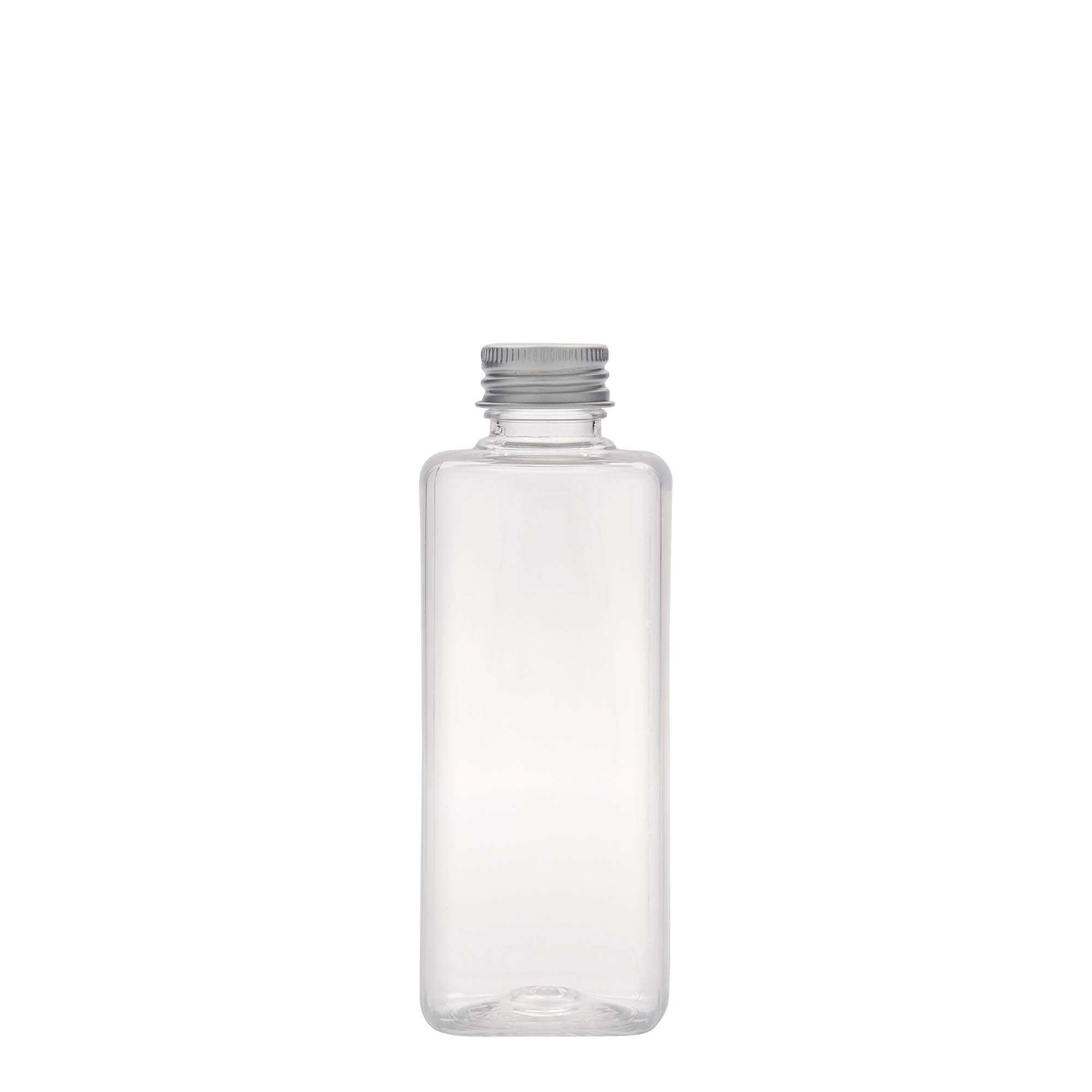 200 ml PET-Flasche 'Karl', quadratisch, Kunststoff, Mündung: 24/410