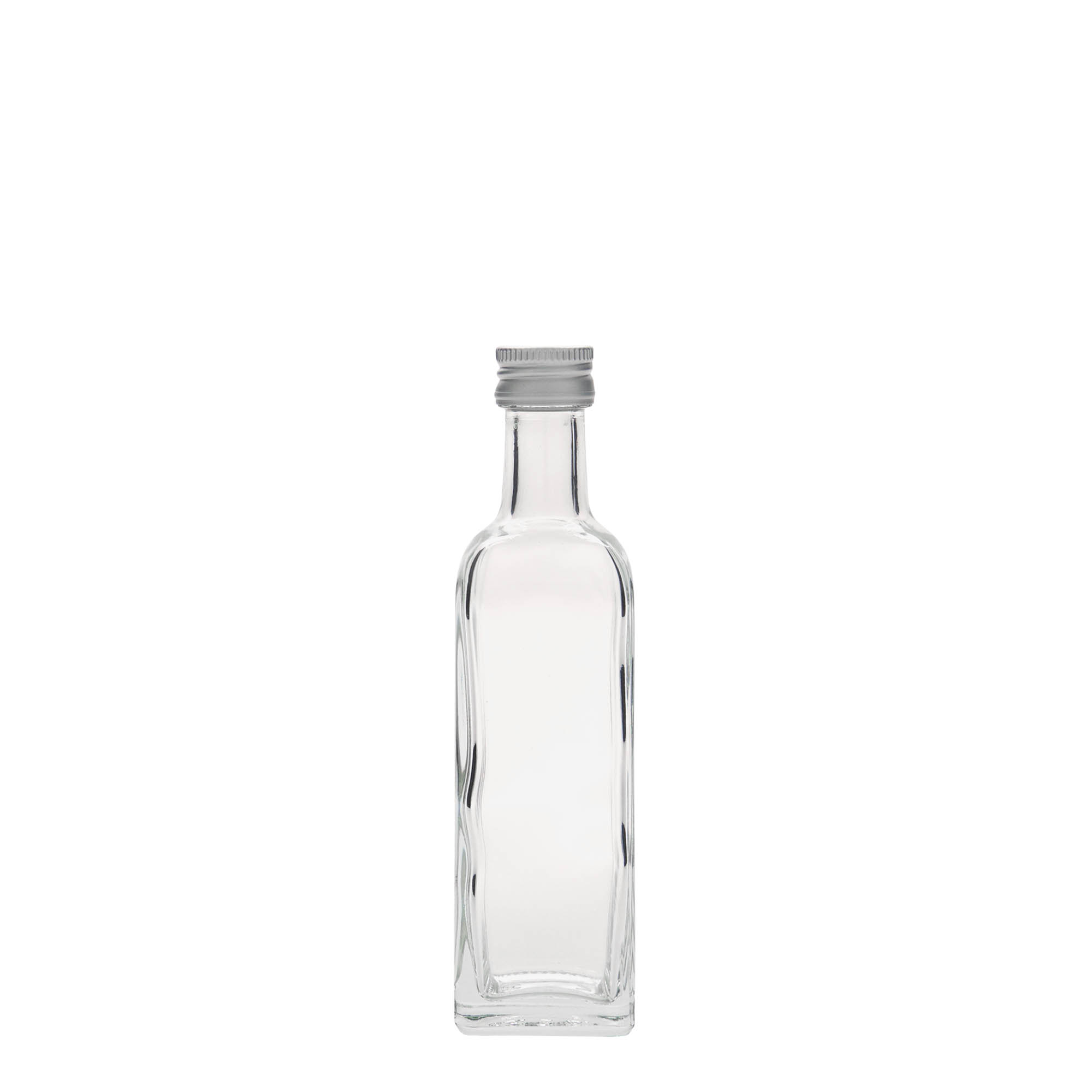 60 ml Glasflasche „Marasca“, quadratisch, Mündung: PP 18 60 ml Glasflasche „Marasca“, quadratisch, Mündung: PP 18