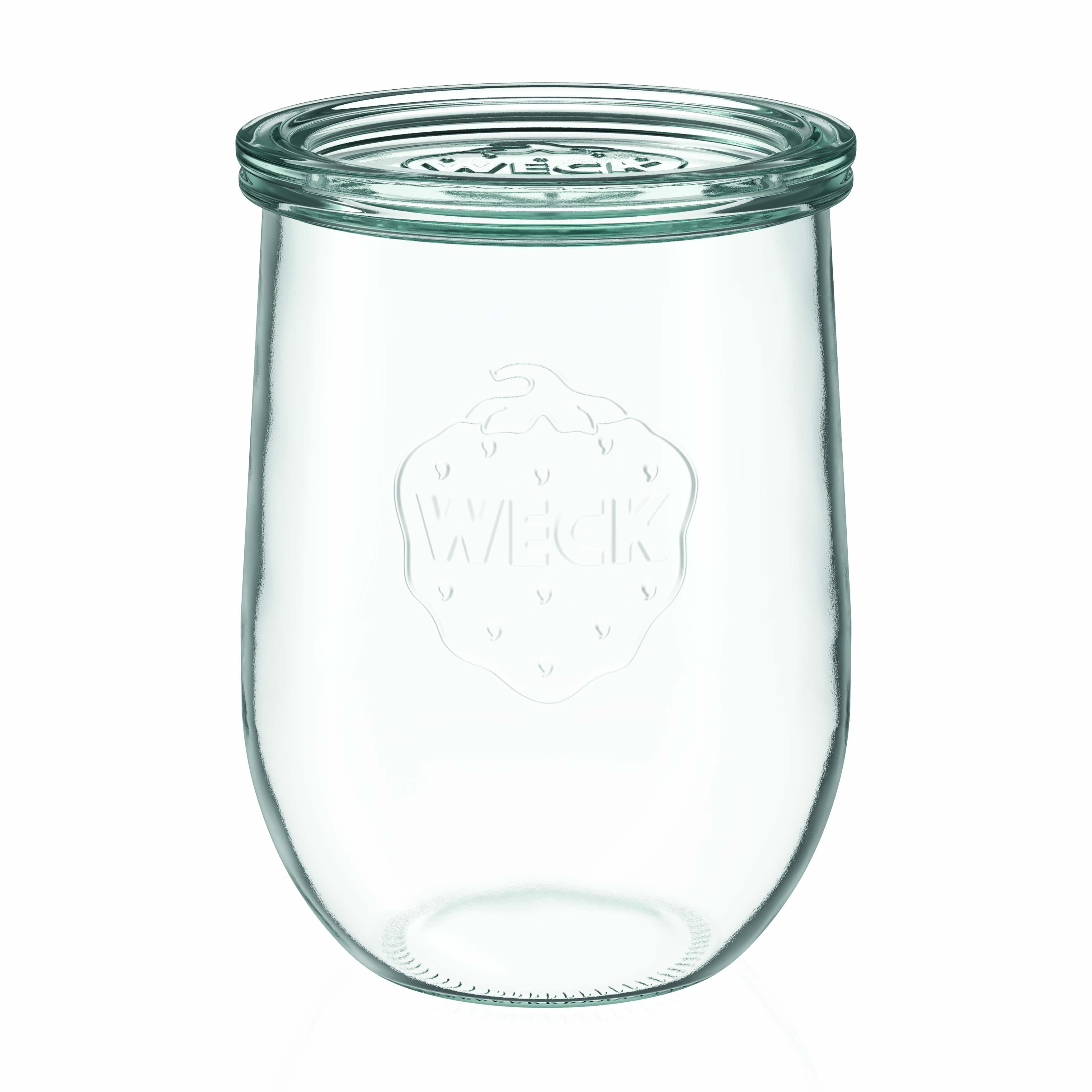 6x 1050 ml WECK-Tulpenglas mit Glasdeckel RR 100