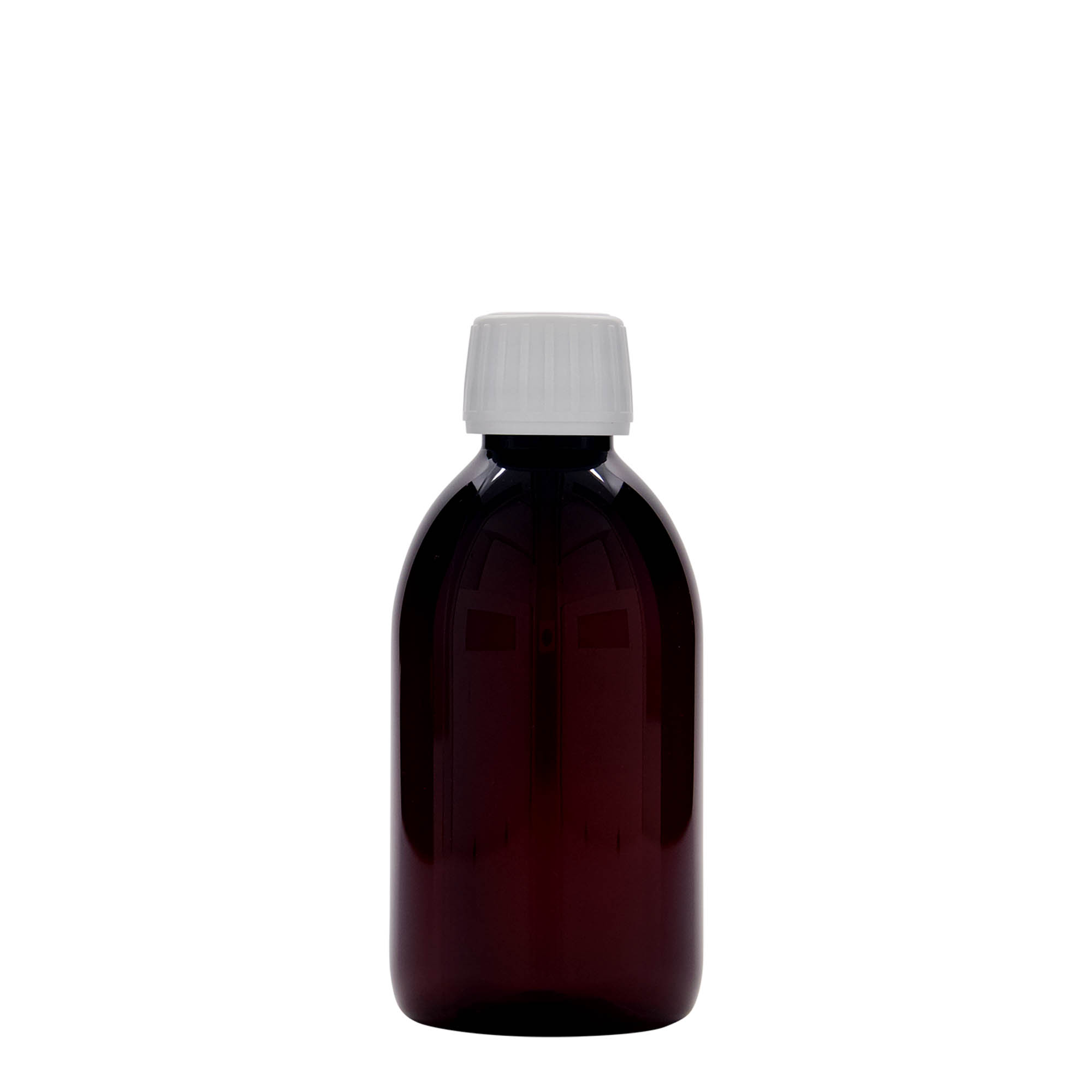 250 ml PET-Medizinflasche, braun, Kunststoff, Mündung: PP 28 250 ml PET-Medizinflasche, braun, Kunststoff, Mündung: PP 28