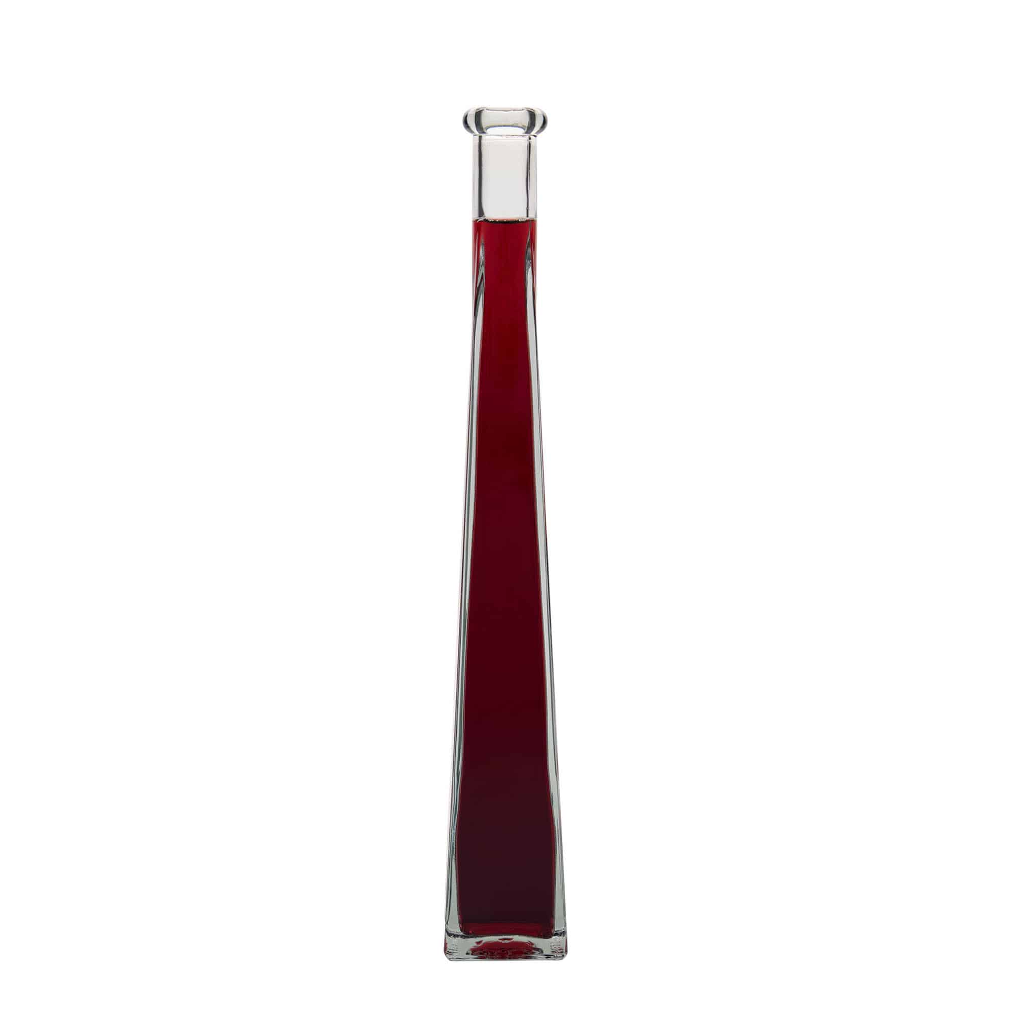 200 ml Glasflasche „Dama Quadrato“, quadratisch, Mündung: Kork