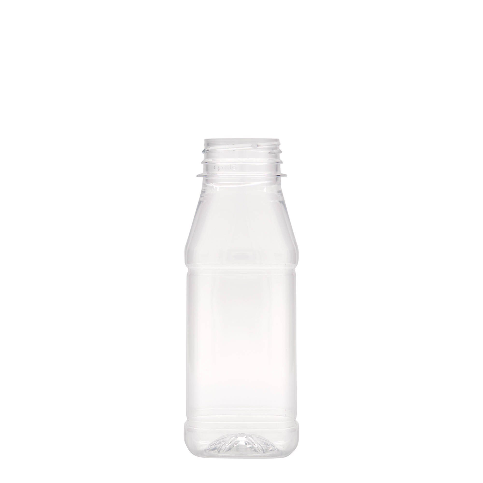 250 ml PET-Flasche 'Milk and Juice Carré', quadratisch, Kunststoff, Mündung: 38 mm 250 ml PET-Flasche 'Milk and Juice Carré', quadratisch, Kunststoff, Mündung: 38 mm