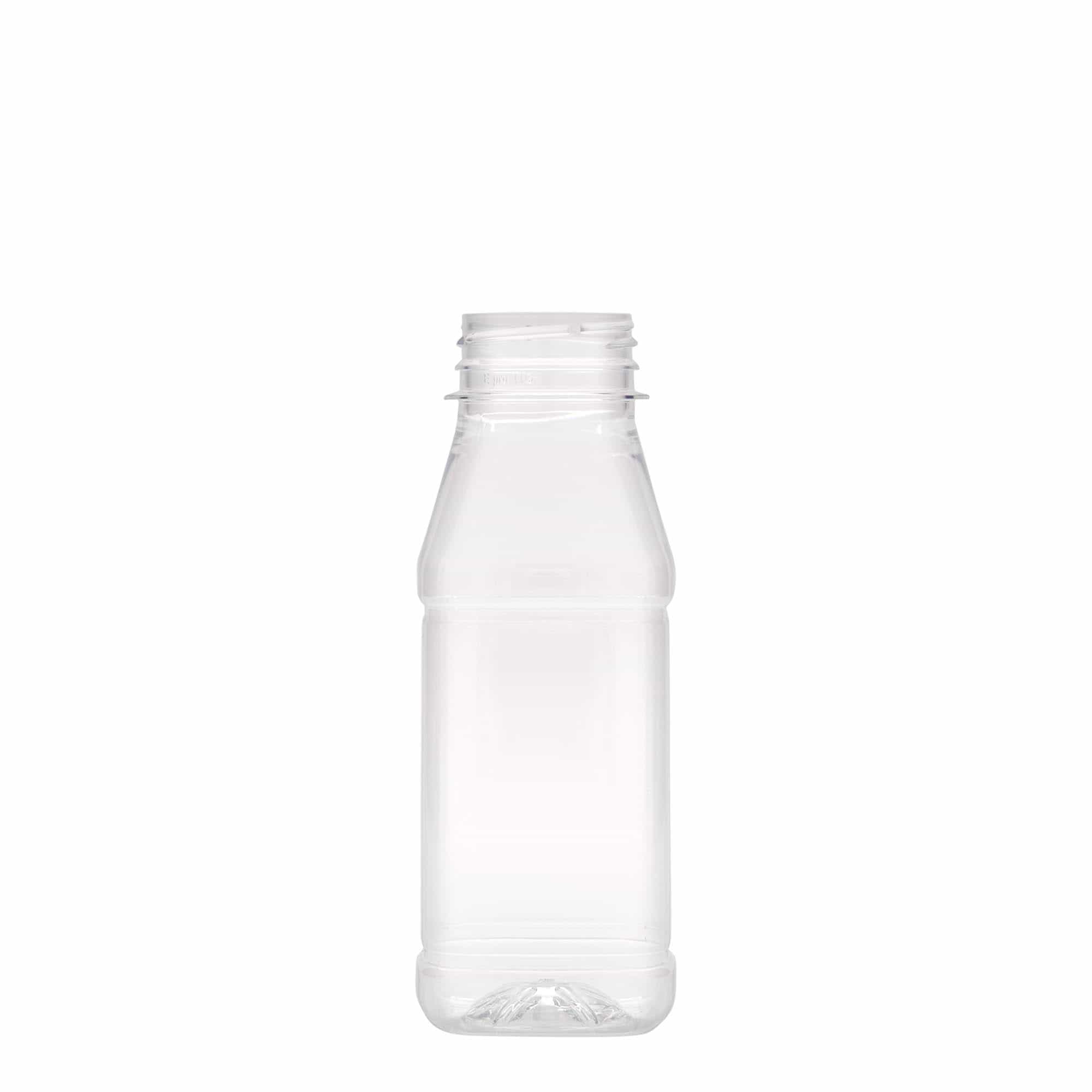 250 ml PET-Flasche „Milk and Juice Carré“, quadratisch, Kunststoff, Mündung: 38 mm