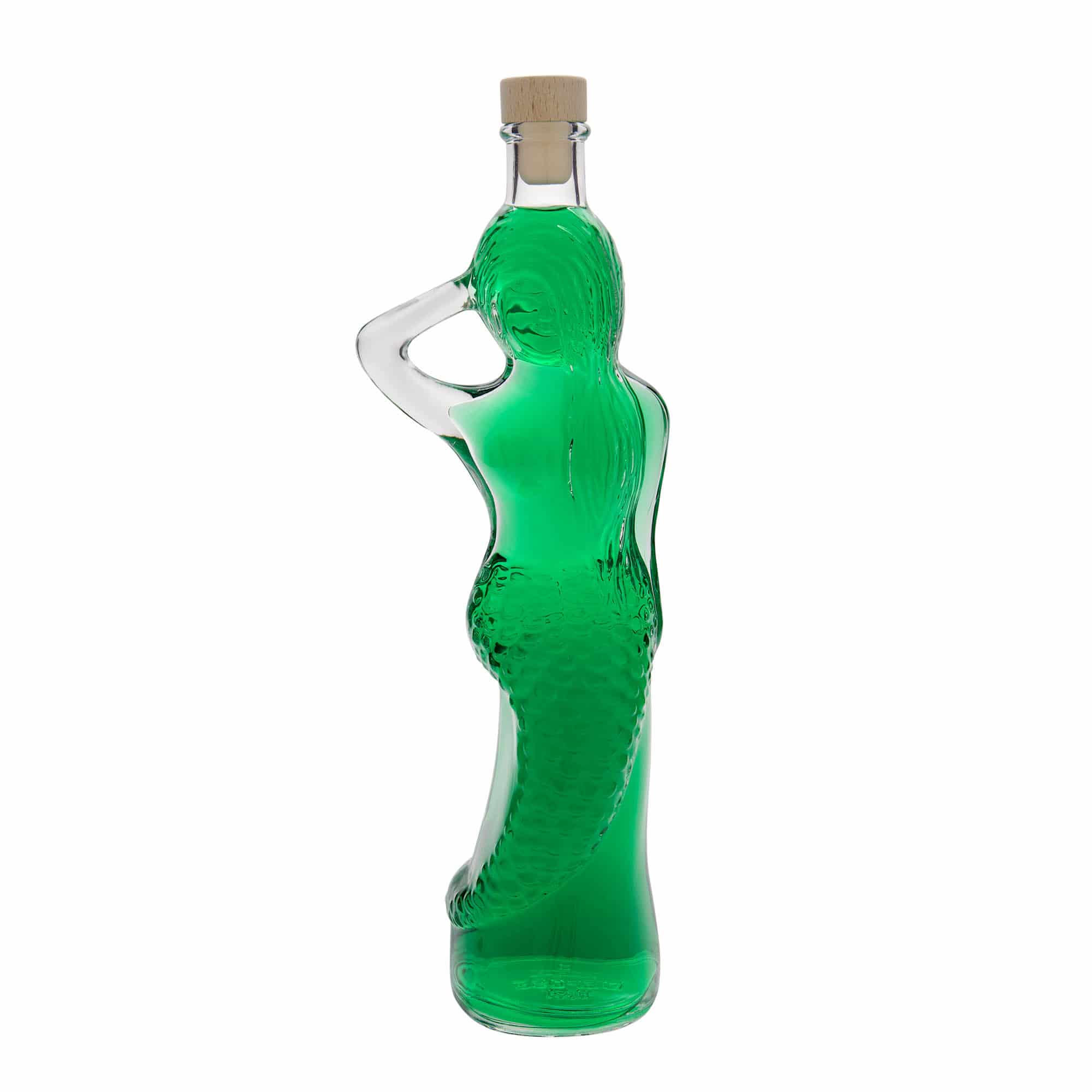 500 ml Glasflasche 'Meerjungfrau', Mündung: Kork