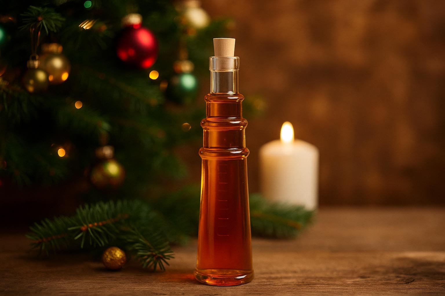 100 ml Glasflasche 'Leuchtturm', Mündung: Kork