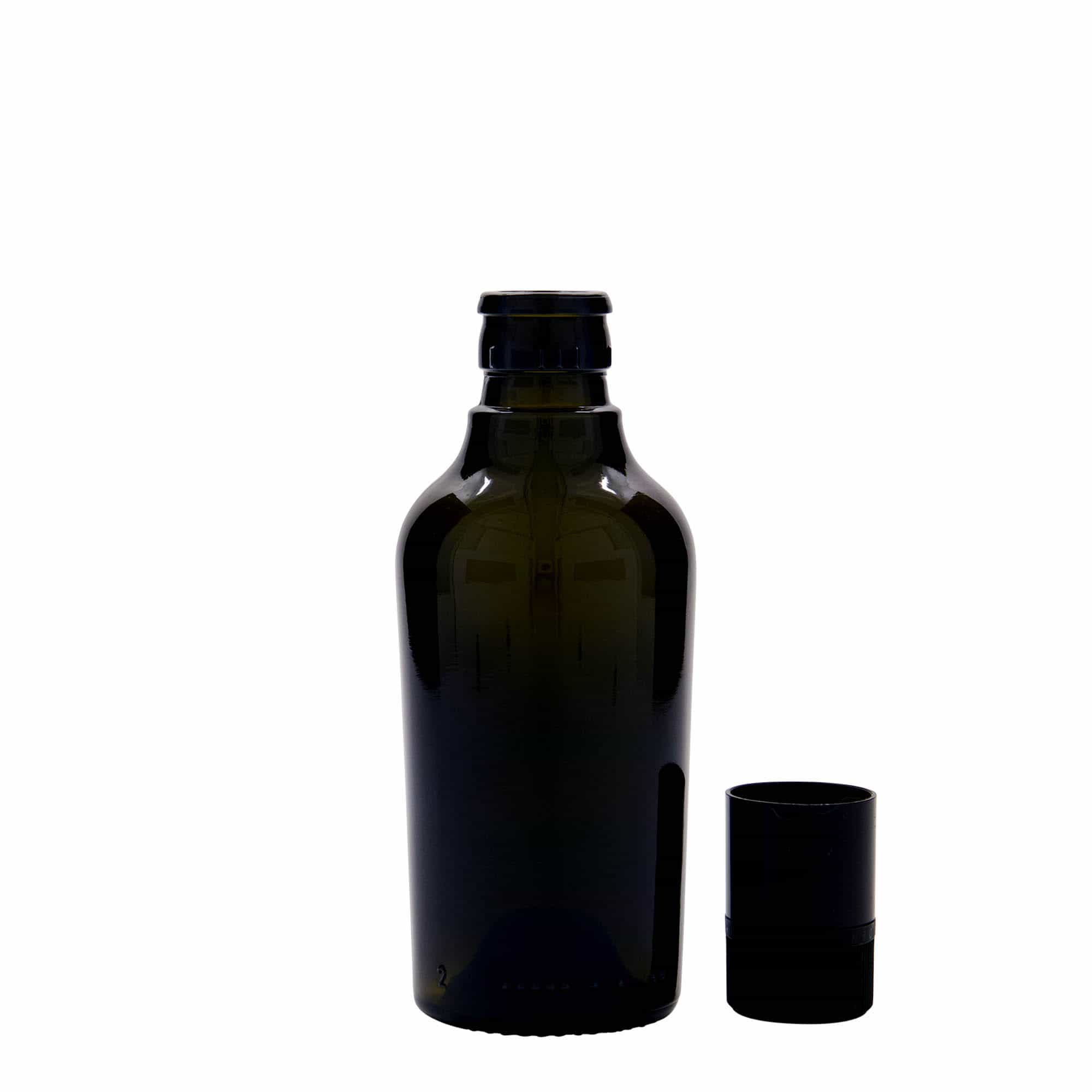 250 ml Essig-/Ölflasche 'Oleum', Glas, antikgrün, Mündung: DOP