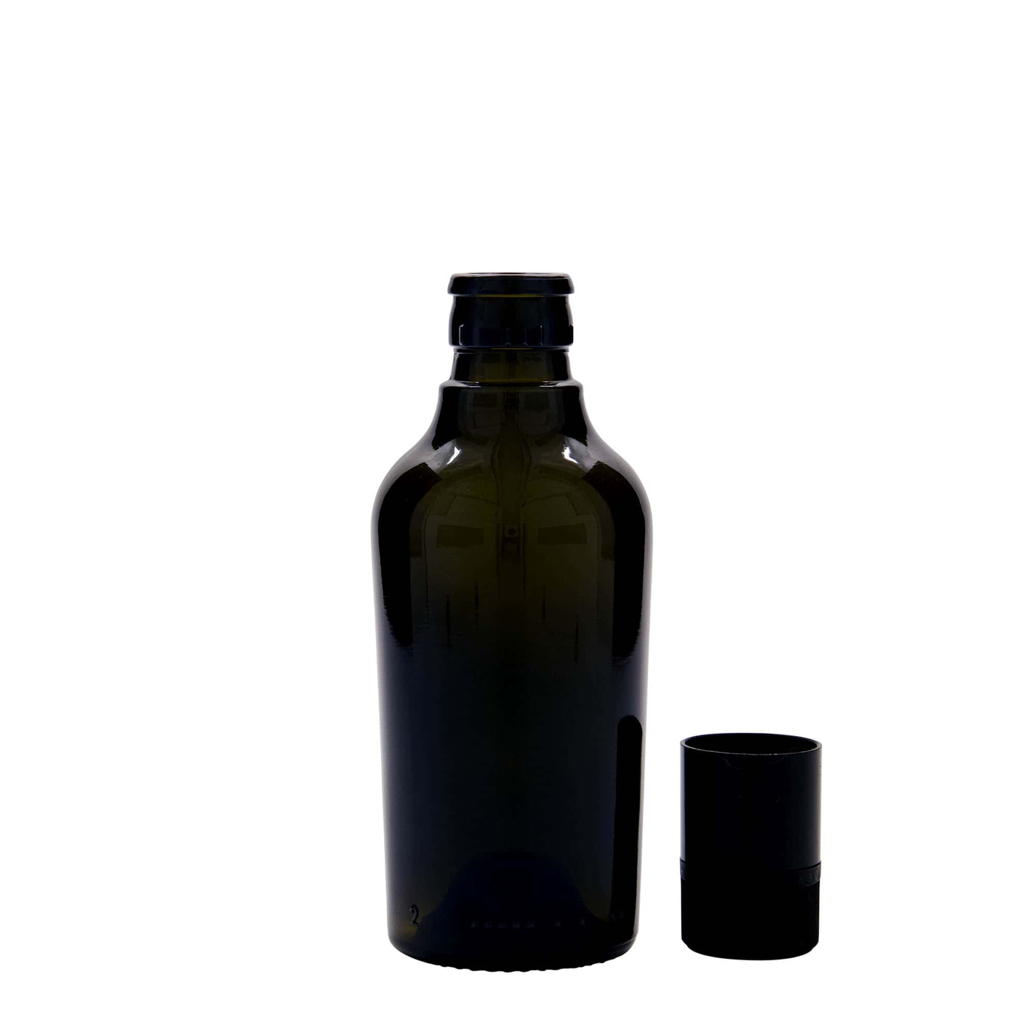 250 ml Essig-/Ölflasche „Oleum“, Glas, antikgrün, Mündung: DOP